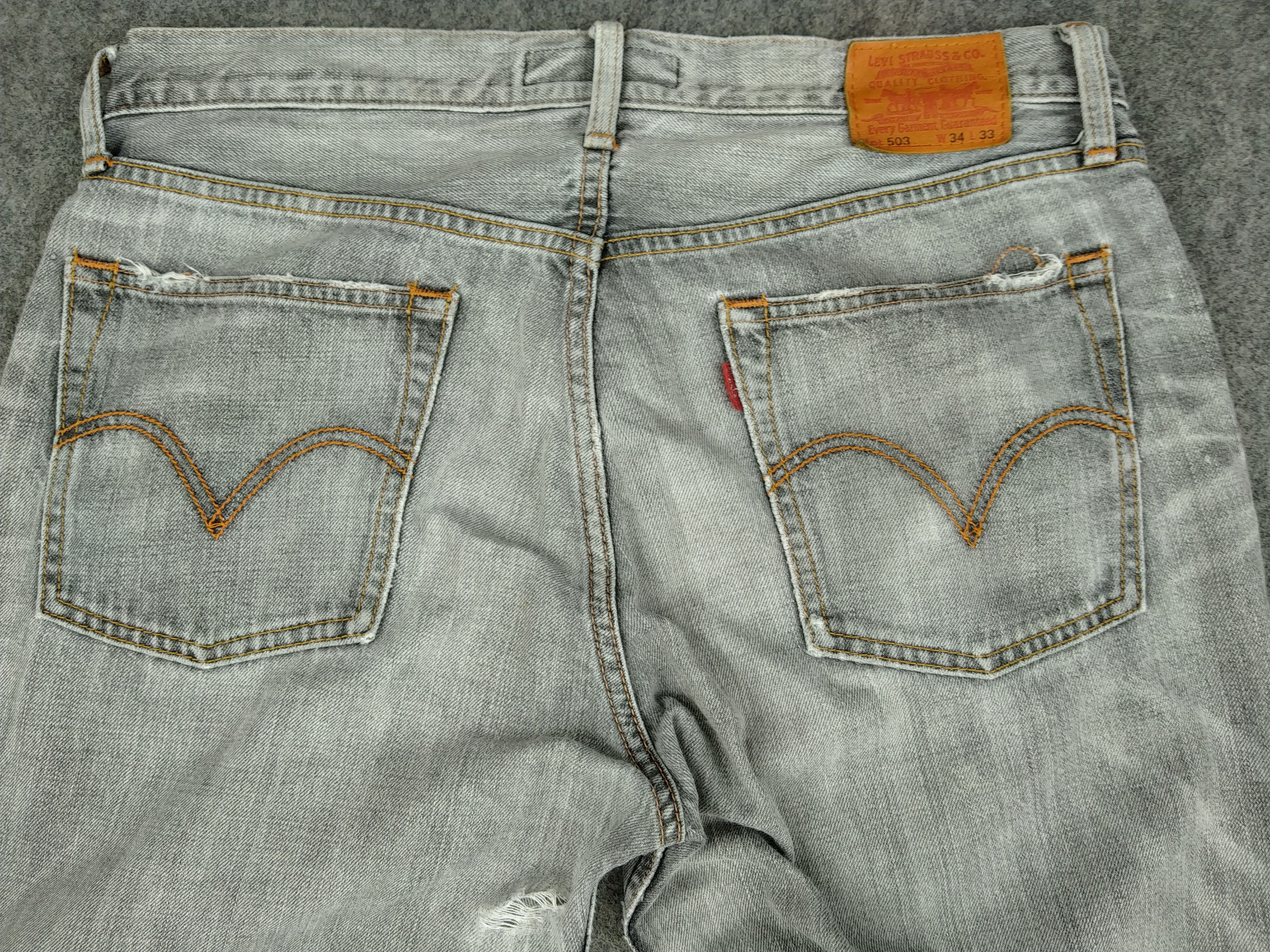 Levi's Light Grey Vintage Classic Levi's 503 35x33 Denim -JN893 Size US 35 - 4 Thumbnail