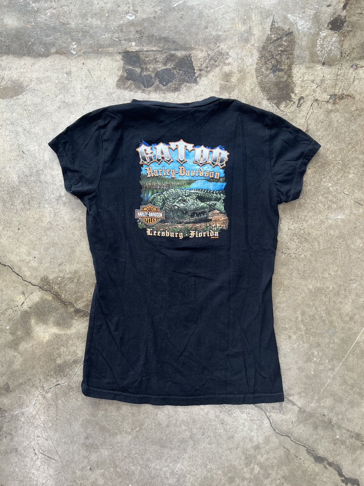 Harley Davidson × Vintage Harley Davidson Gator Florida V-neck W Medium Size M / US 6-8 / IT 42-44 - 2 Thumbnail