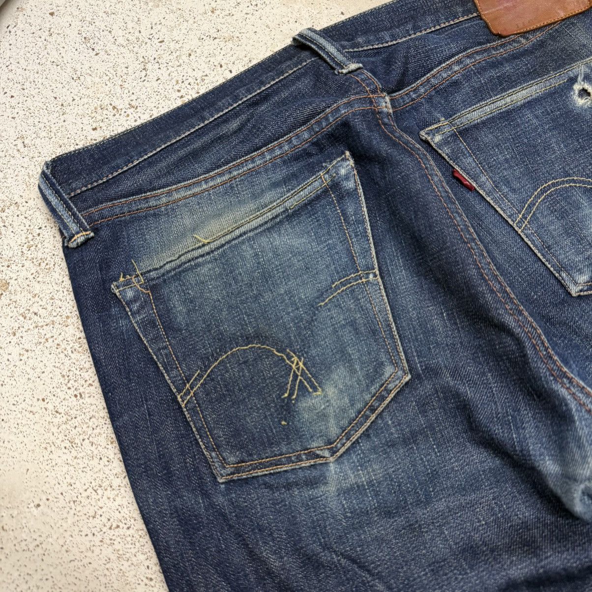 Full Count & Co. Selvedge Full Count Distress Indigo Chainstitch Denim Pants Size US 30 / EU 46 - 15 Thumbnail