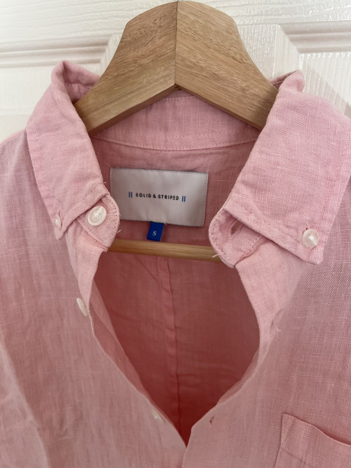 Solid and Striped Button up 100% linen shirt Size US S / EU 44-46 / 1 - 2 Thumbnail