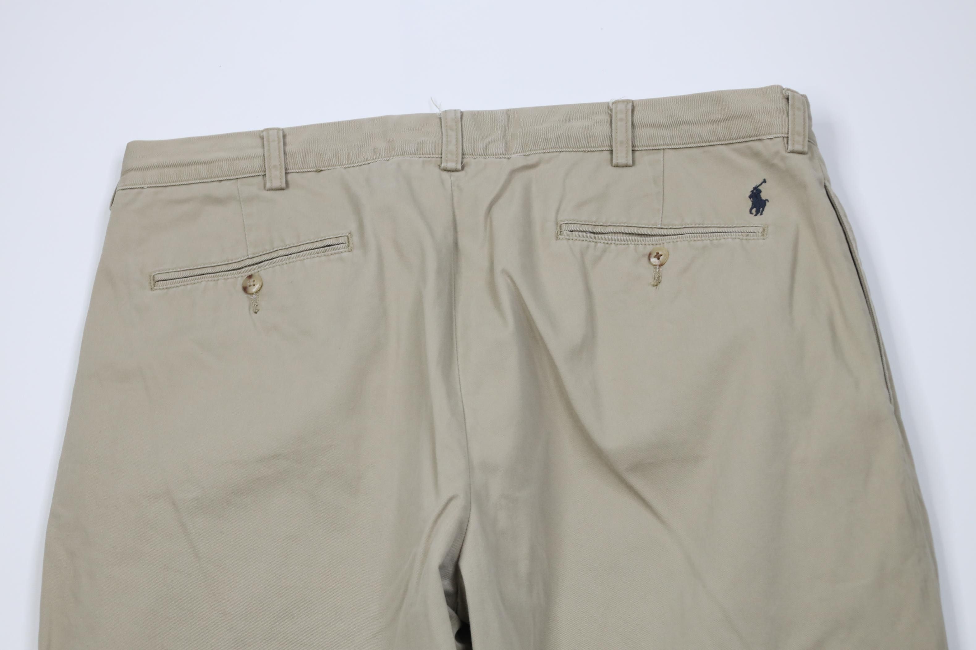 Polo Ralph Lauren Vintage 90s Ralph Lauren Ethan Wide Leg Chino Pants Beige Size US 38 / EU 54 - 10 Thumbnail