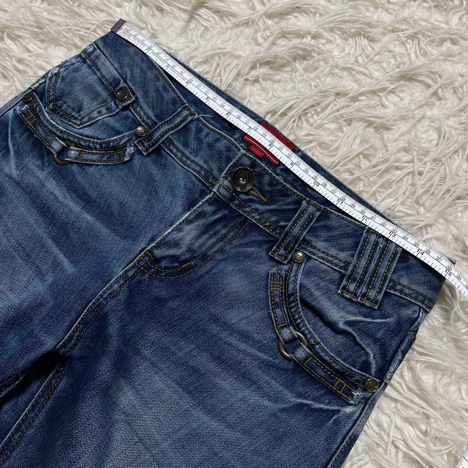 Hysteric Glamour Vintage Japanese Brand Faded Lowrise Bootcut Denim Jeans Size 30" / US 8 / IT 44 - 16 Thumbnail