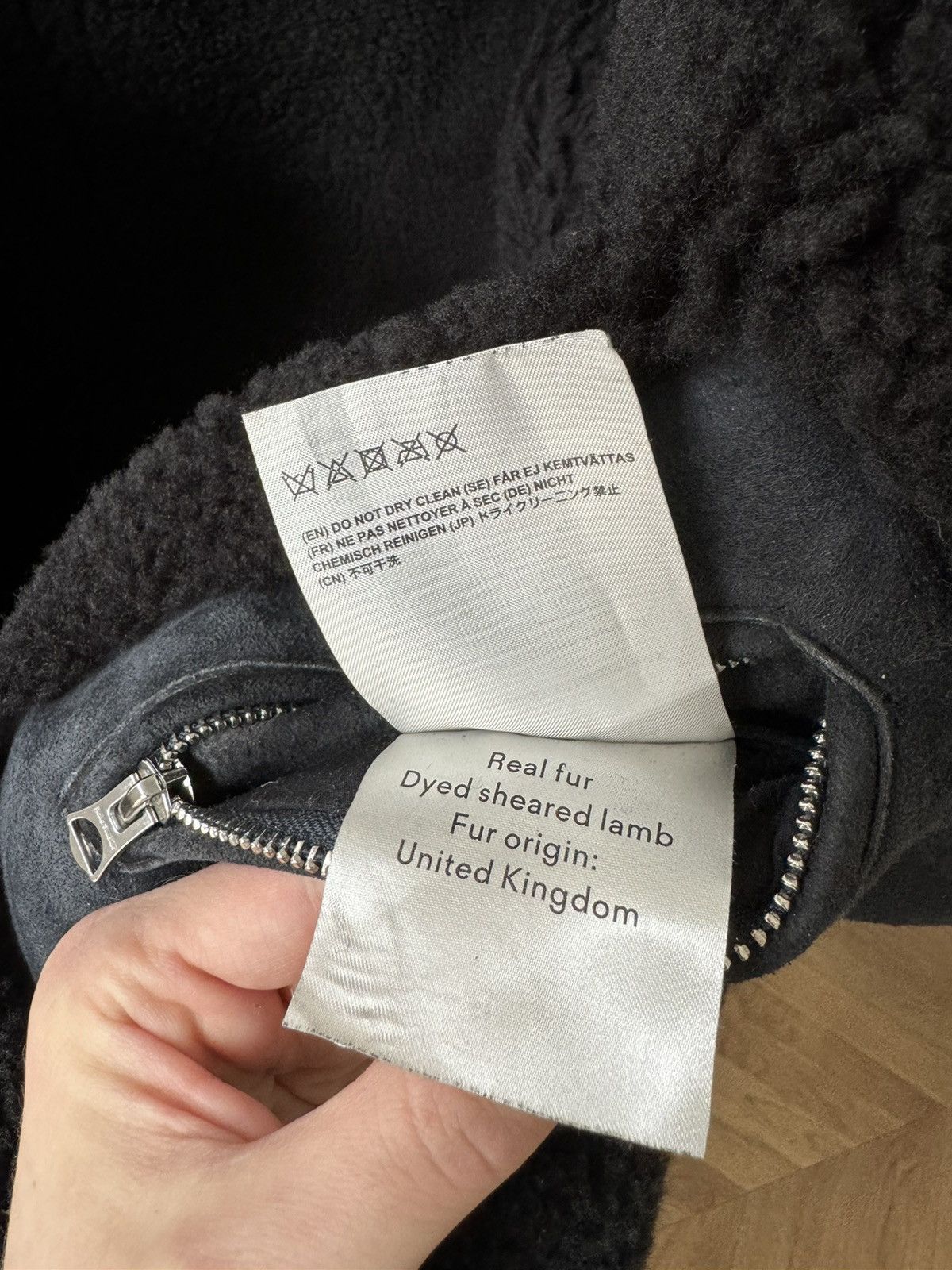Acne Studios [48] Ian Suede Shearling Jacket in Anthracite (FW18) Size US M / EU 48-50 / 2 - 8 Thumbnail