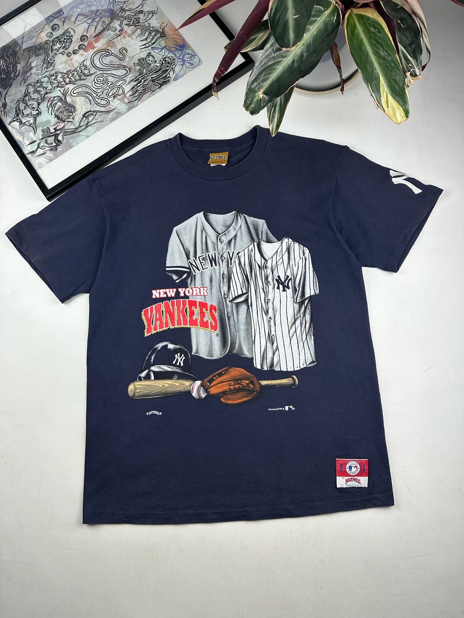 MLB Vintage 90’s MLB New York Yankees Nutmeg Embroidery NY Size US L / EU 52-54 / 3 - 1 Thumbnail