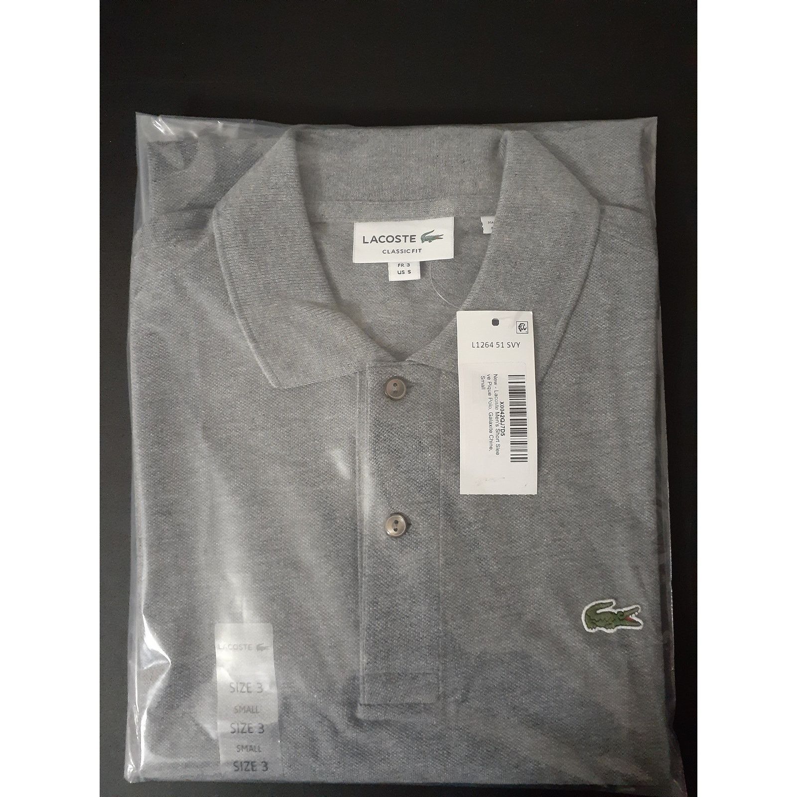 Lacoste Lacoste Men's Classic Short Sleeve Chine Pique Polo Shirt S Size US S / EU 44-46 / 1 - 2 Thumbnail