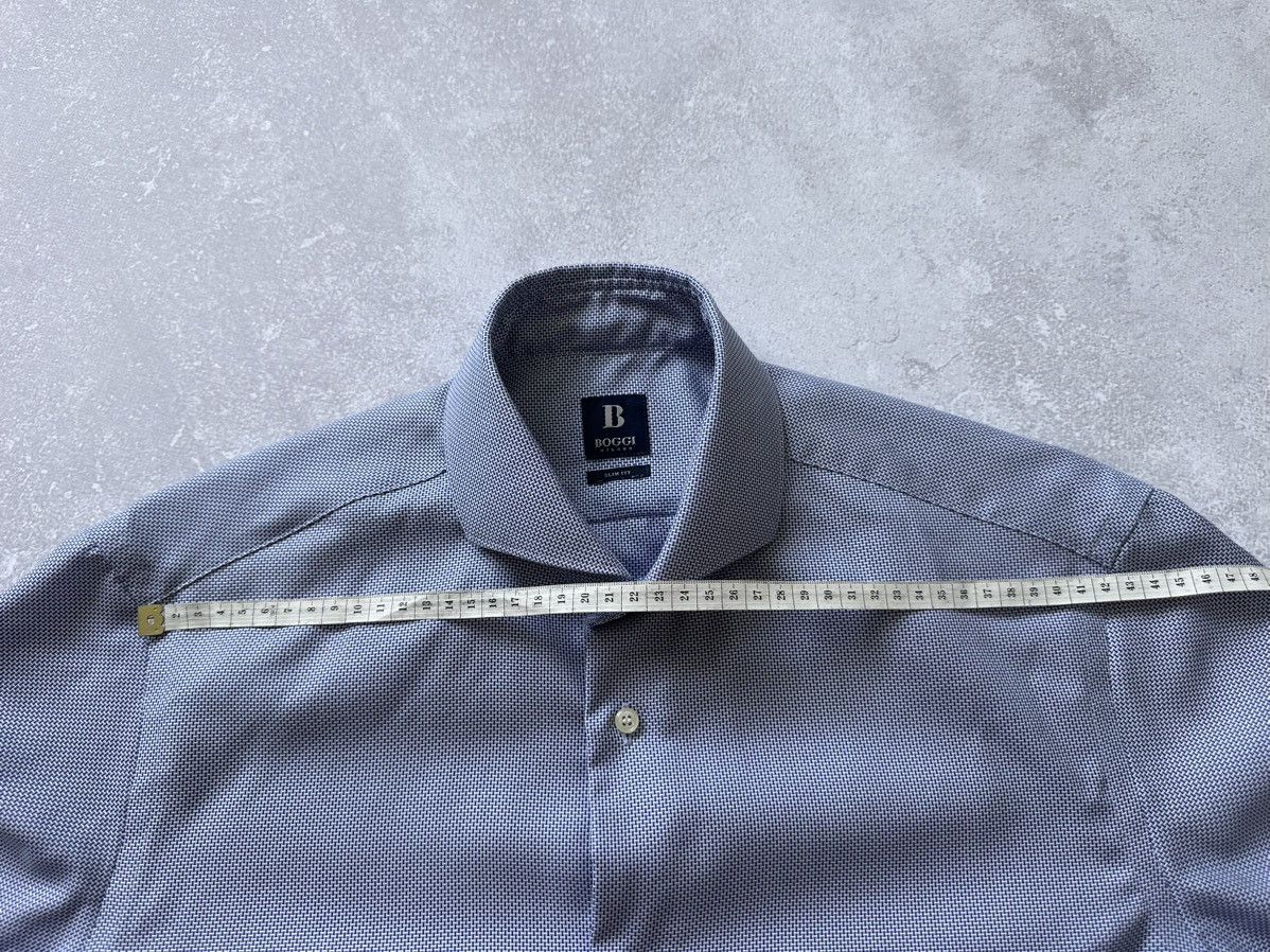 Boggi boggi milano shirt long sleeve slim fit size 40/15 blue Size US M / EU 48-50 / 2 - 8 Thumbnail