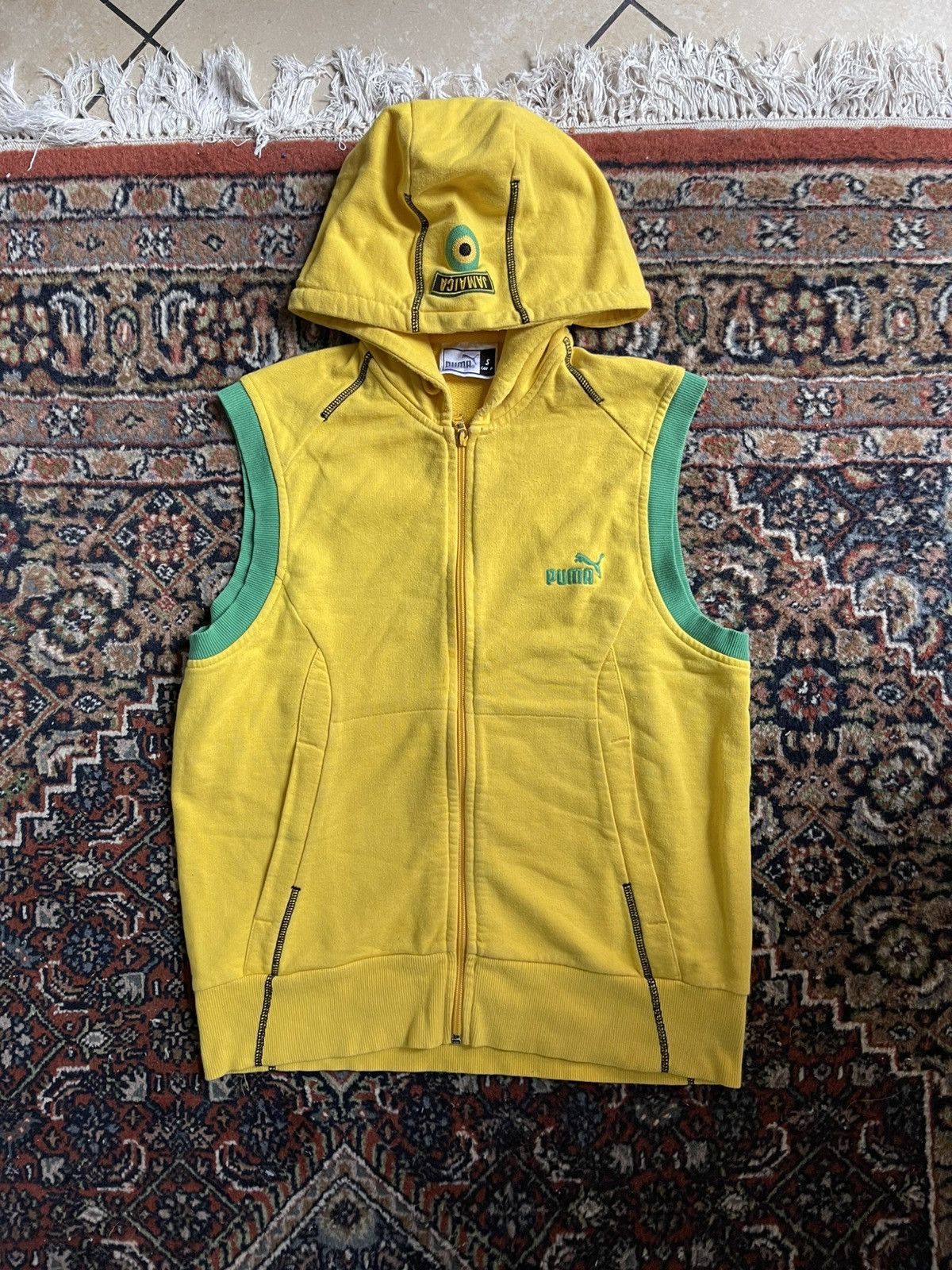 Puma Vintage Puma Jamaica Sleeveless Hoodie Size US S / EU 44-46 / 1 - 1 Thumbnail