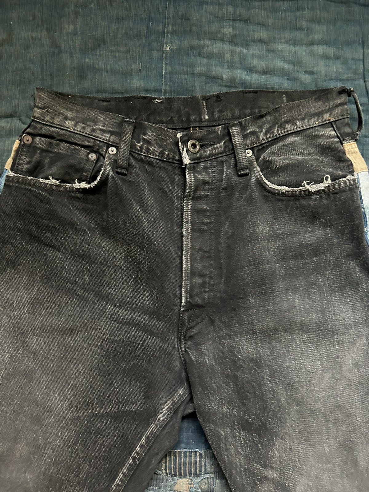 Kapital × Kapital Kountry Kapital Kountry Denim Thunderbird short pants Size US 32 / EU 48 - 3 Thumbnail