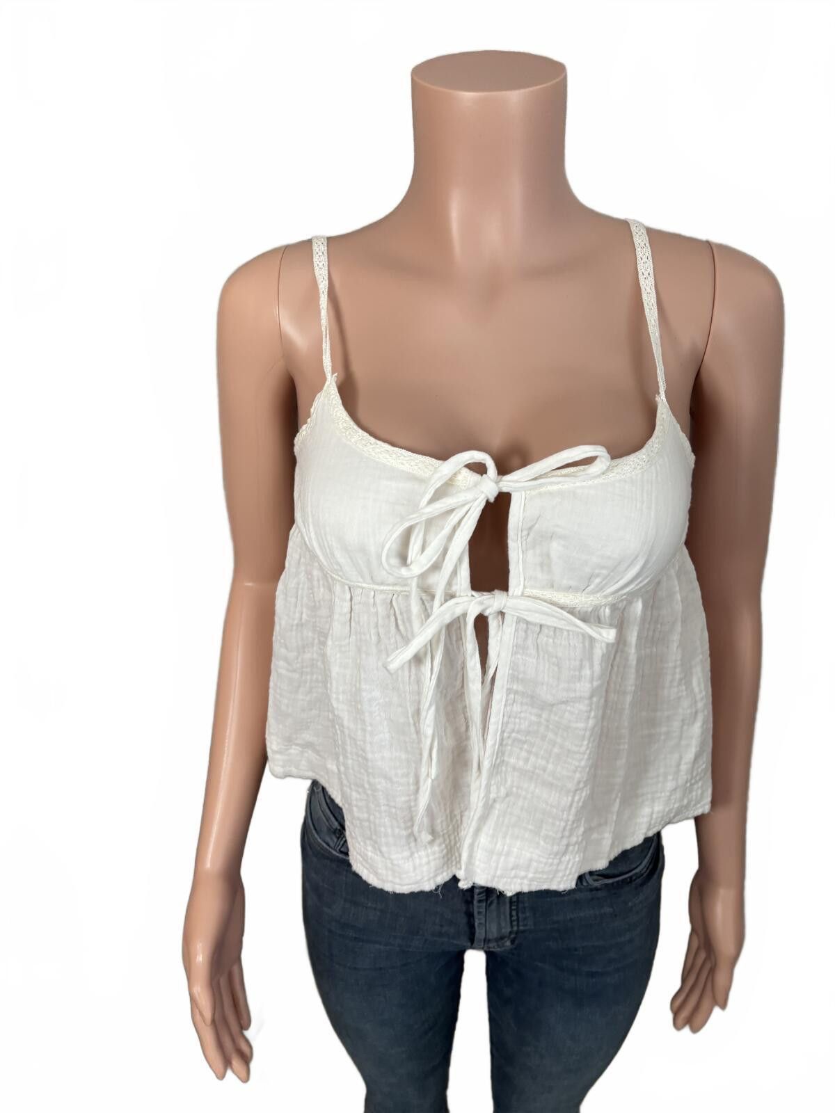 Unknown London Boho Cottage Core Festival Spaghetti Strap Tank Top. S Size S / US 4 / IT 40 - 6 Thumbnail
