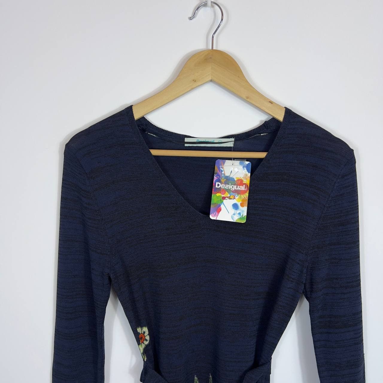 Desigual Desigual New Dress Women’s Size XS Blue Long Sleeve Size XS / US 0-2 / IT 36-38 - 2 Thumbnail