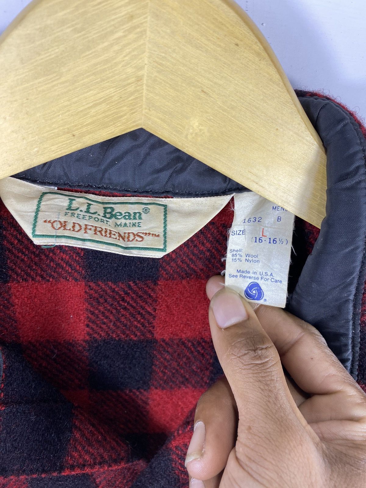 L.L. Bean × Vintage Vintage 60’s LL Bean Wool Flannel Shirt Size US L / EU 52-54 / 3 - 6 Thumbnail