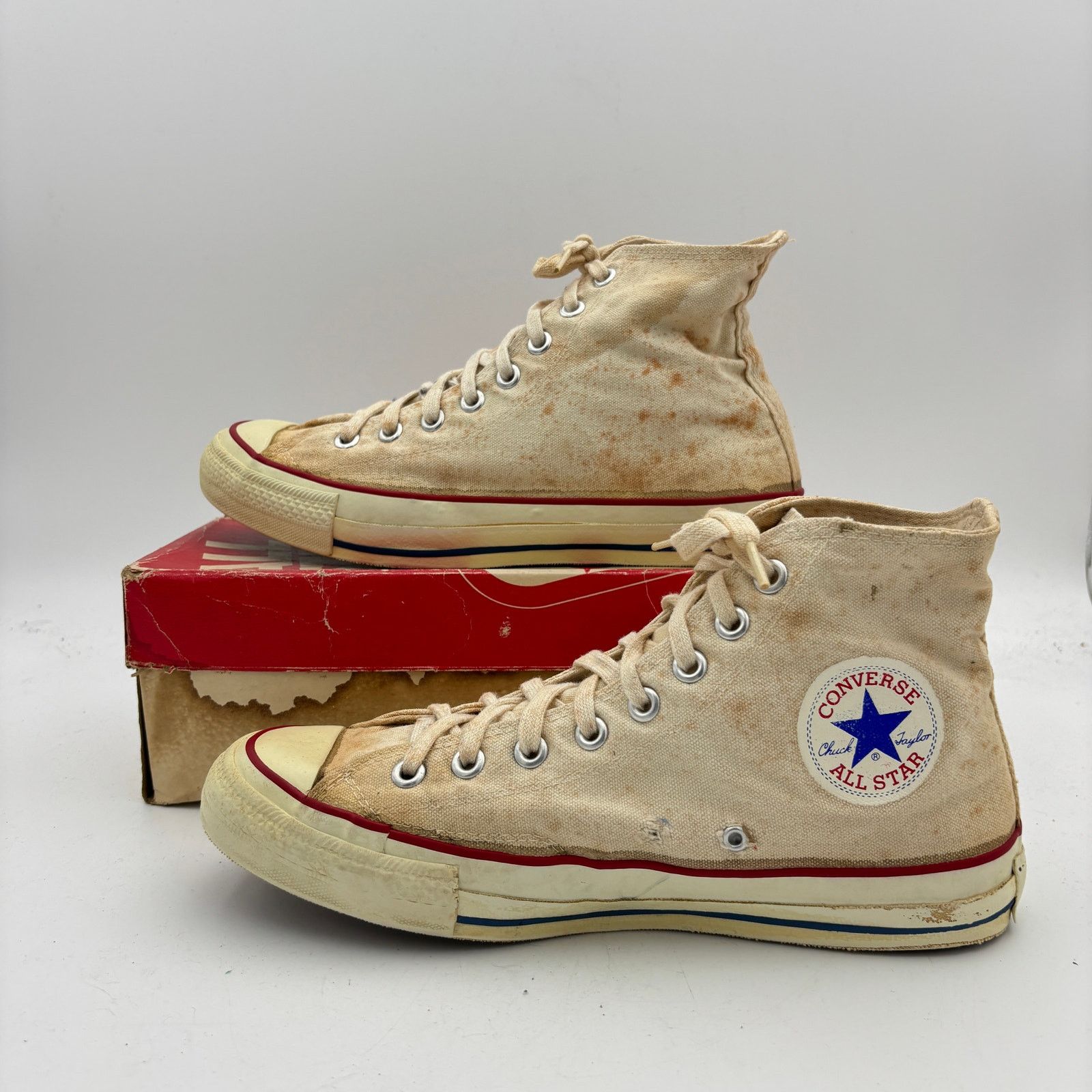 Converse Vintage 80s Converse Chuck Taylor All Star High Shoes Men 11 Size US 8.5 / EU 41-42 - 6 Thumbnail