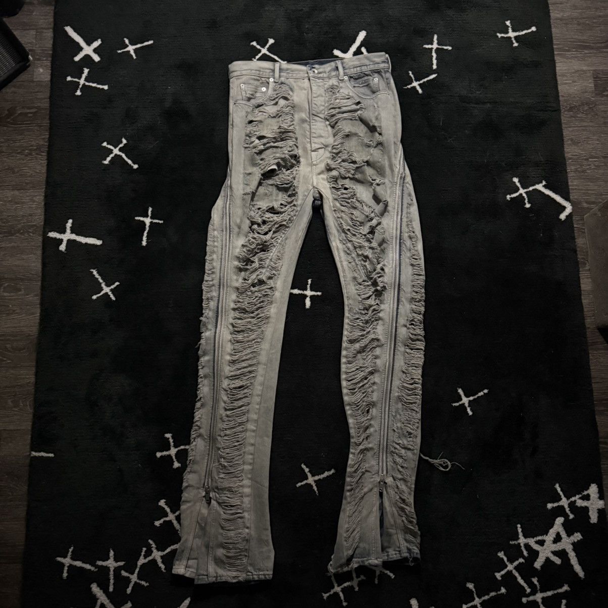 Rick Owens FW23 - Bolan Banana Hustler Shredded Pants Size US 32 / EU 48 - 2 Thumbnail