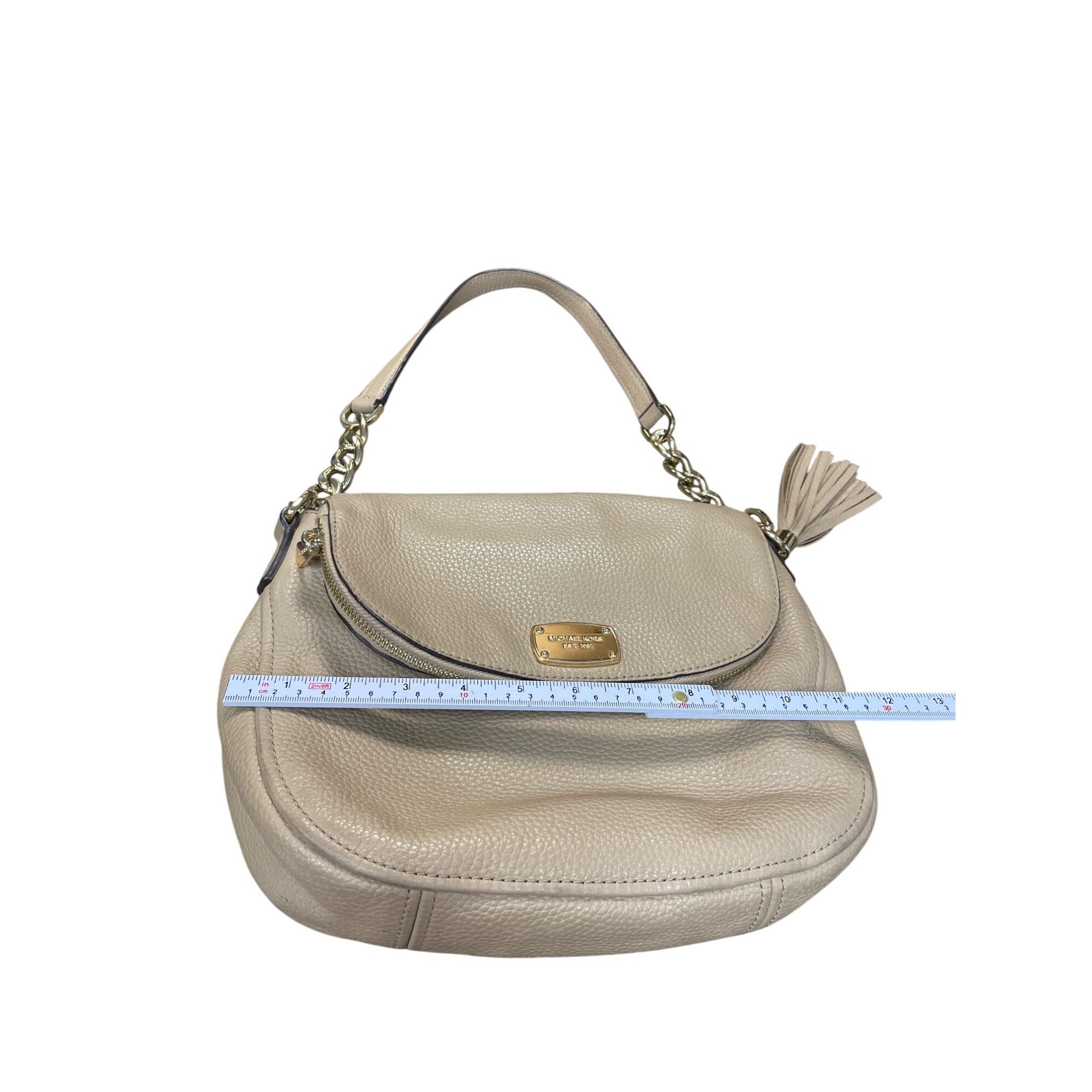 Michael Kors Michael Kors Bedford Flap wms beige leather pebbled shoulder Size ONE SIZE - 10 Thumbnail