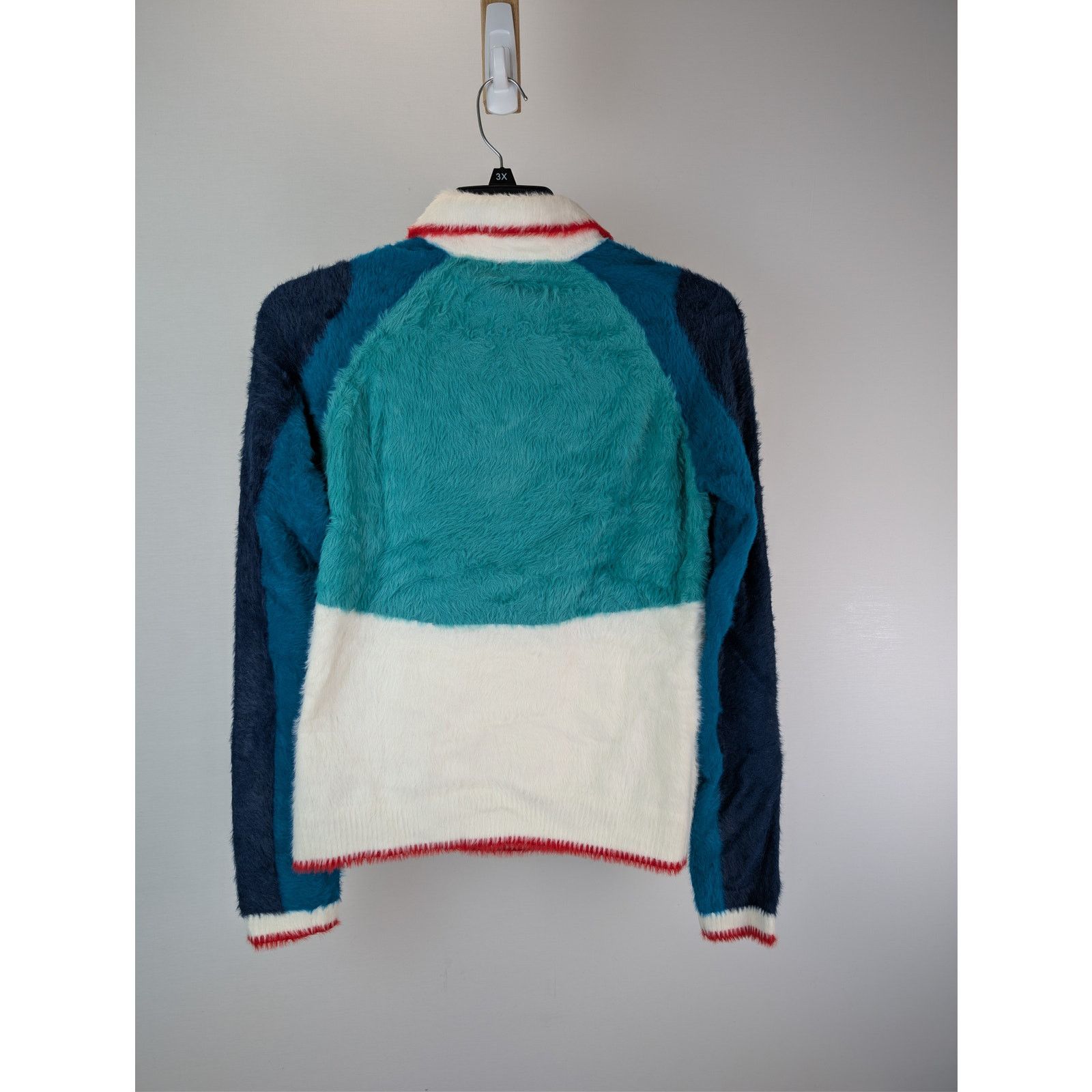 Casablanca o1rshd1 Nylon Sport Fluffy Polo Long Sleeve Shirt in Blue Size US M / EU 48-50 / 2 - 9 Thumbnail
