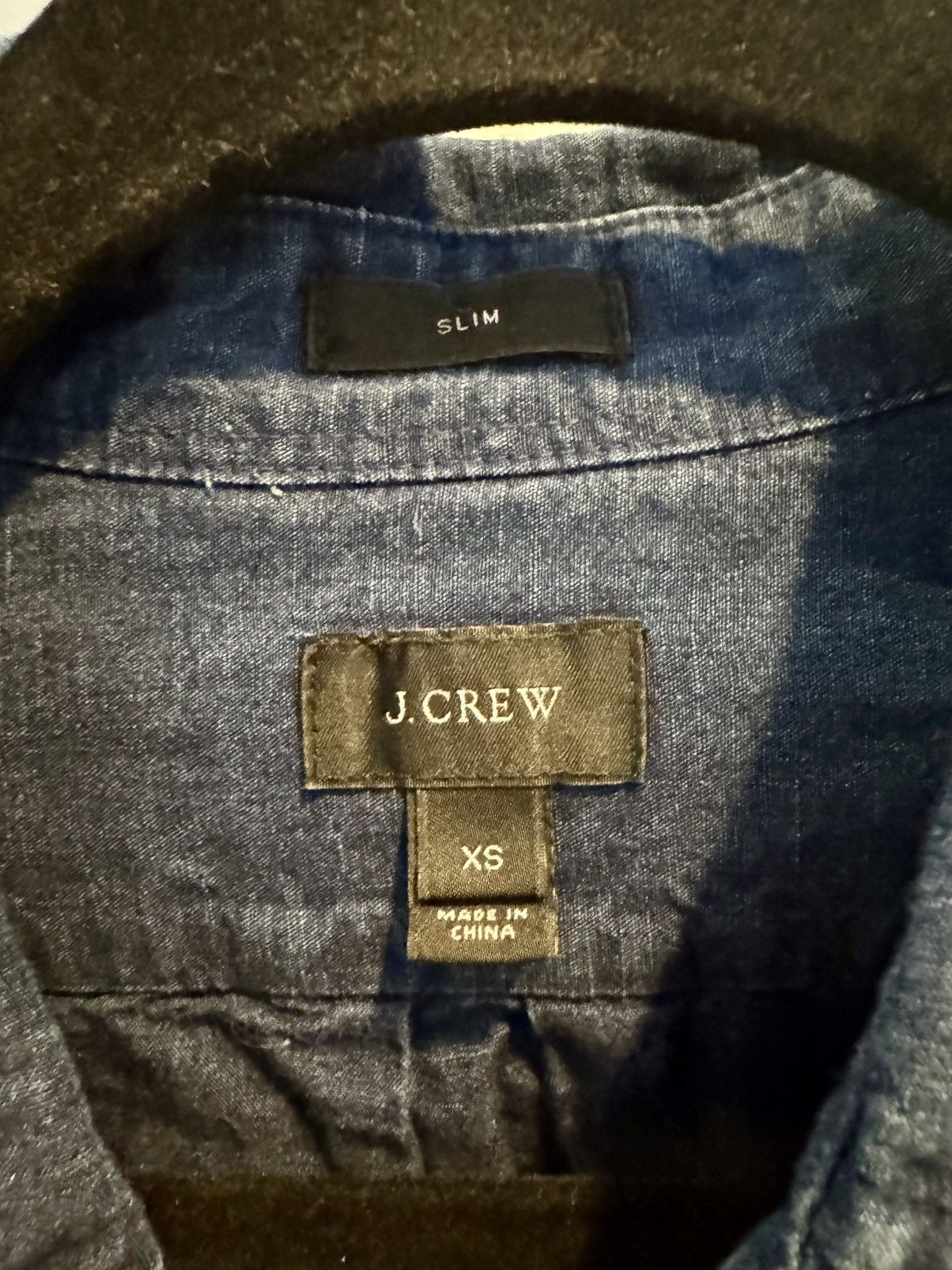 J.Crew J Crew Dark Blue Denim Shirt Size US XS / EU 42 / 0 - 2 Thumbnail