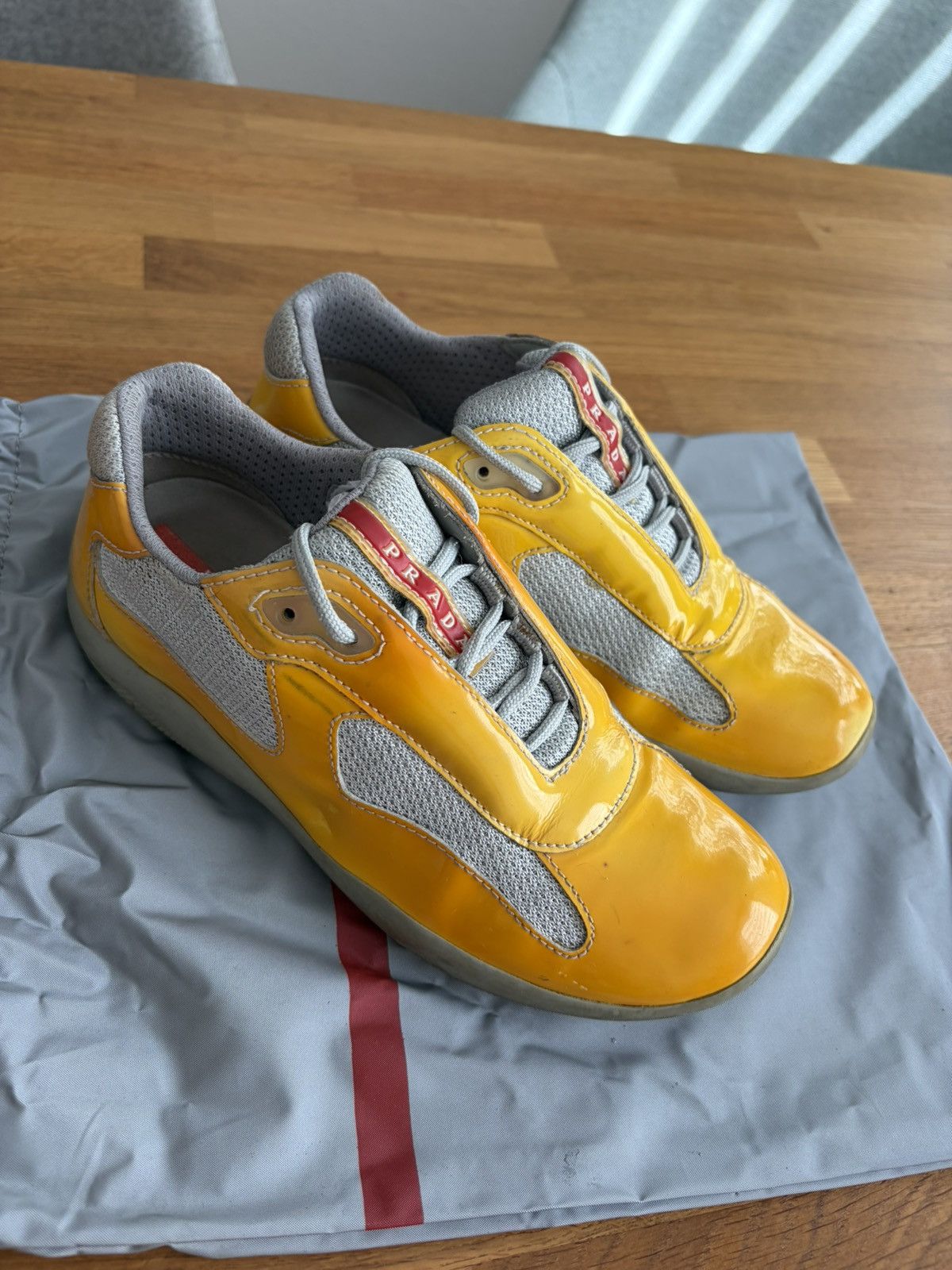 Prada Archival Prada America's Cup yellow sneakers 34 Size US 4 / IT 34 - 14 Thumbnail