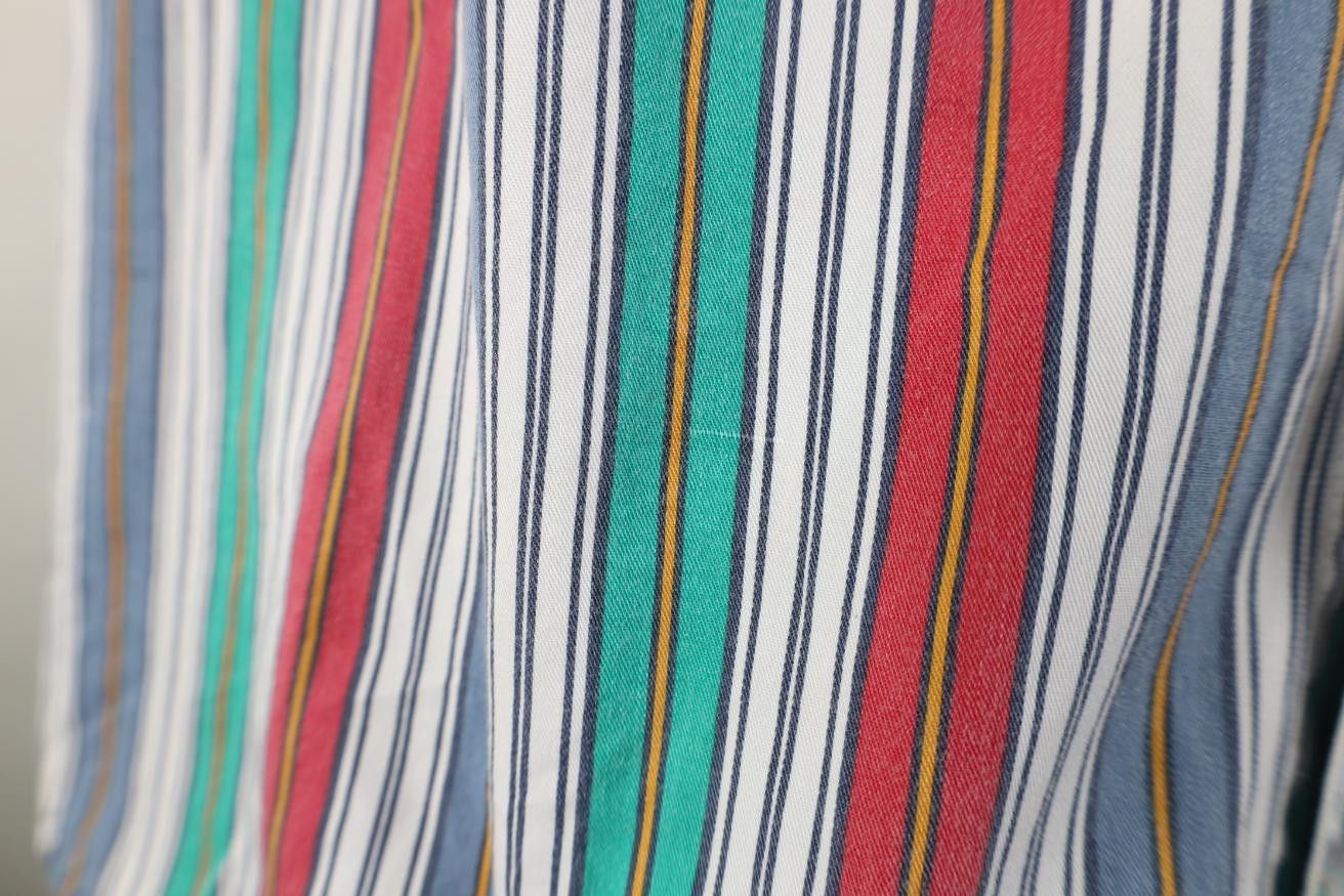 Vintage Vintage 90s Streetwear Fit Rainbow Striped Button Down Shirt Size US XL / EU 56 / 4 - 4 Thumbnail