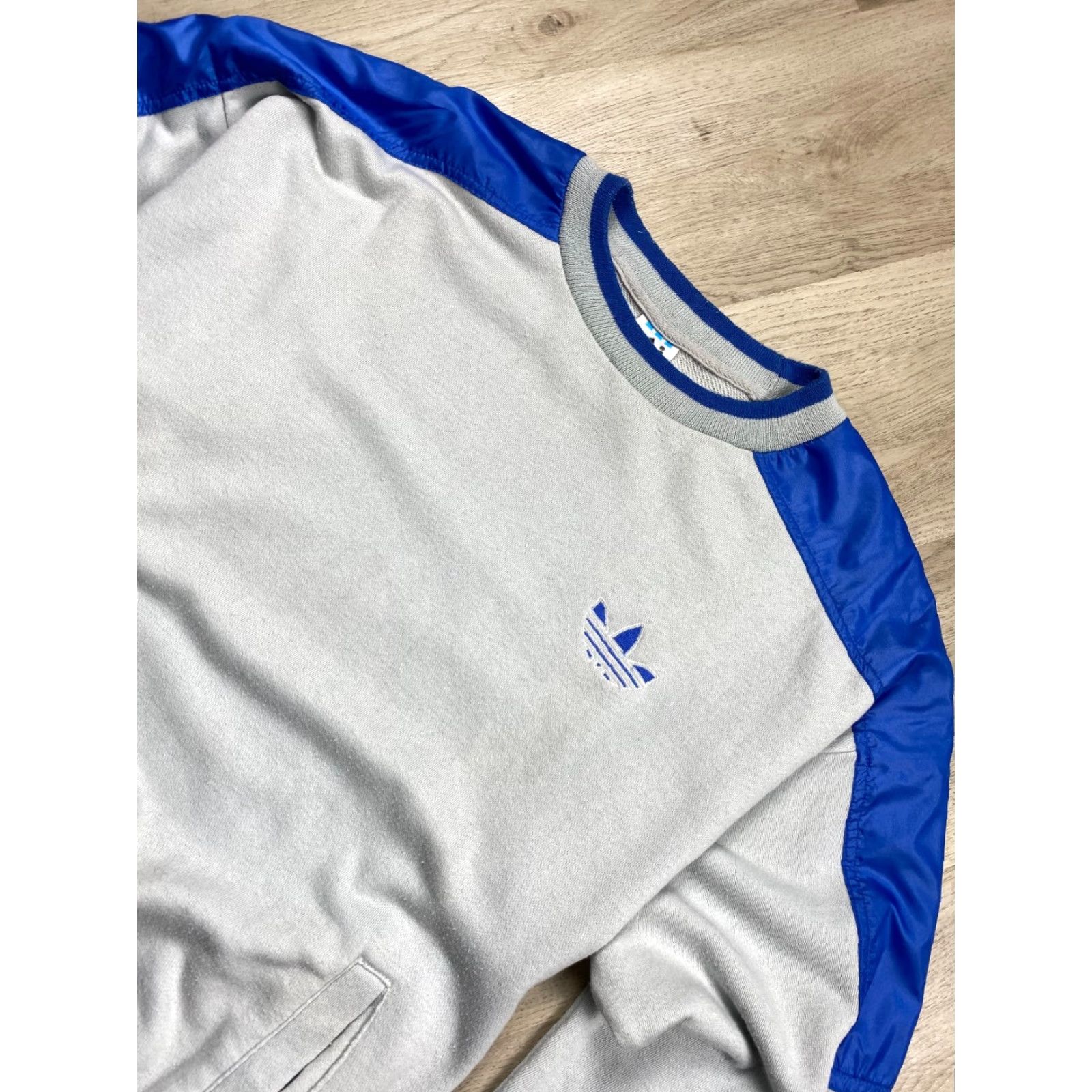 Adidas ADIDAS 90s Vintage Mens Tracksuit Sweatshirt + Pants M Gray 90s Mens Tracksuit Shirt Pants Set Size US M / EU 48-50 / 2 - 3 Thumbnail