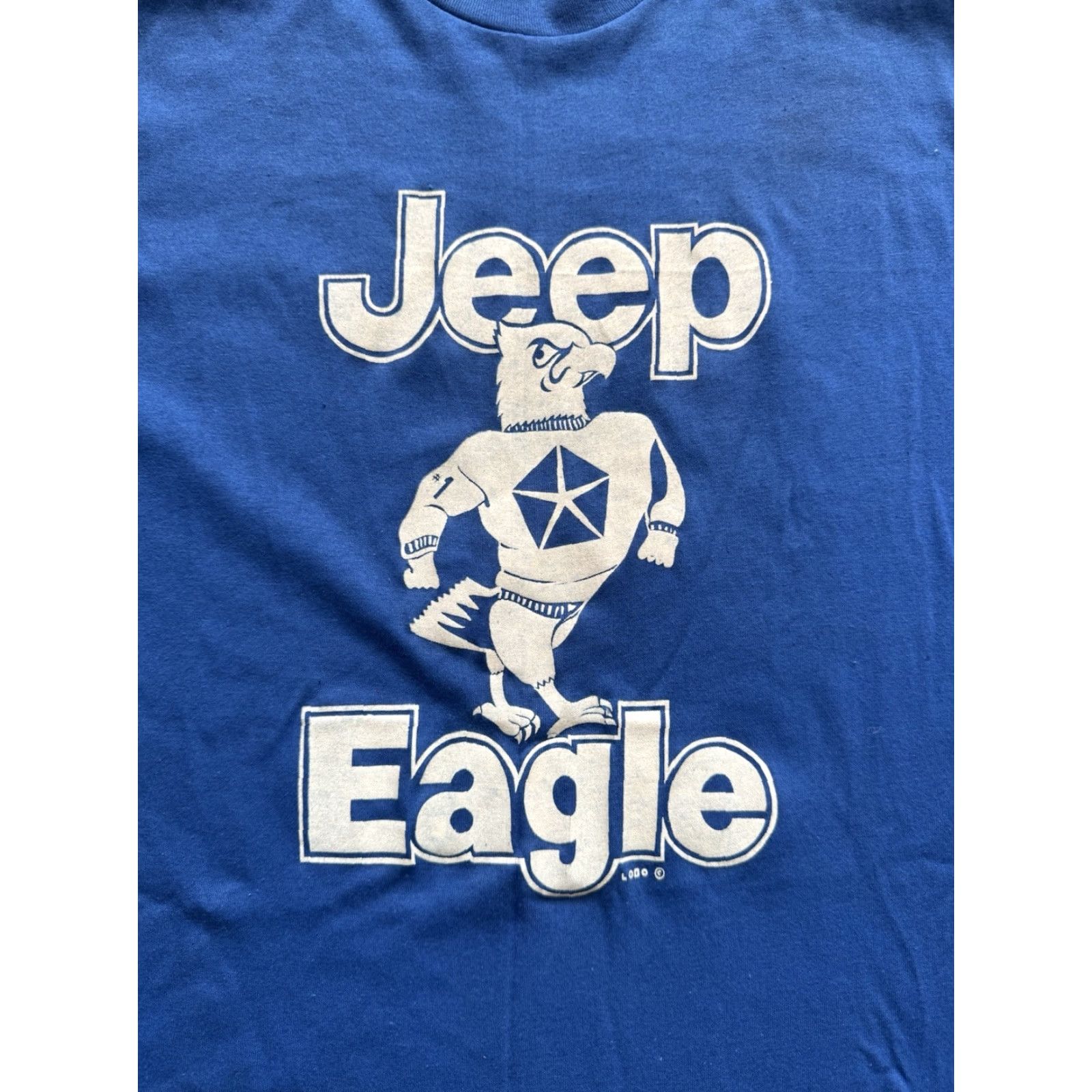TEE JAYS VINTAGE 80s Chrysler Jeep Eagle T Shirt XL Blue Toledo Ohio SUV Cars 1980s USA Size US XL / EU 56 / 4 - 2 Thumbnail
