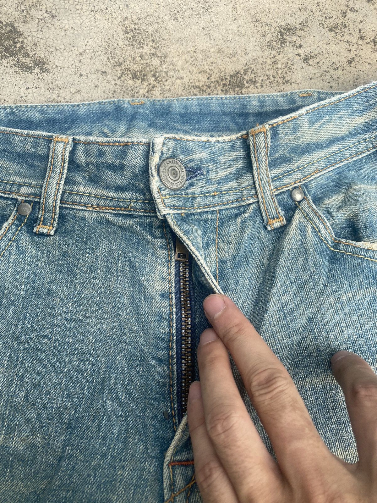 Japanese Brand Flare Jeans Denim Craft Faded Distressed Bootcut Size US 32 / EU 48 - 11 Thumbnail
