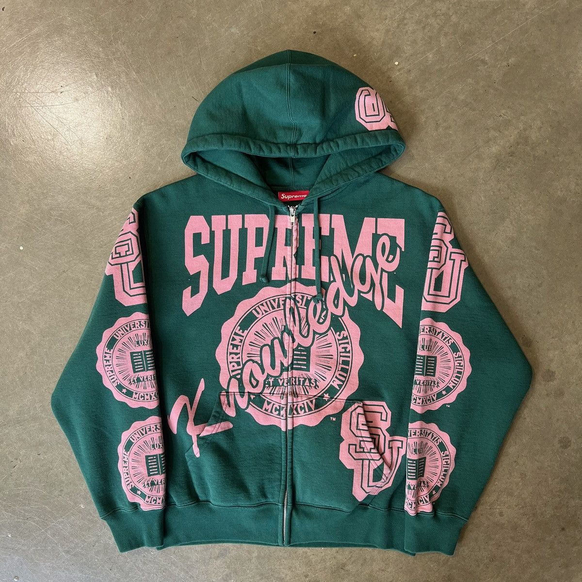 Supreme Supreme Knowledge Reigns Zip Up Hooded Sweatshirt | Grailed