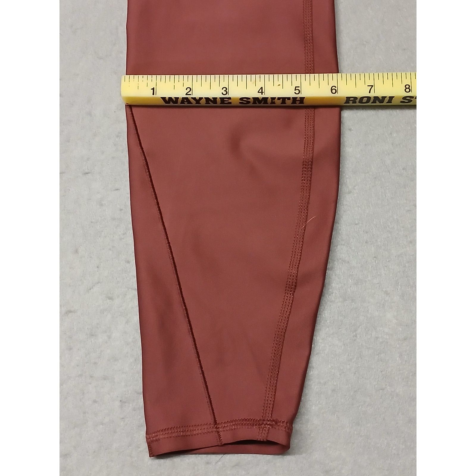 Avia Avia (M 8-10) Maroon Women's Stretch Workout Leggings Size 24" / US 00 / IT 34 - 2 Thumbnail