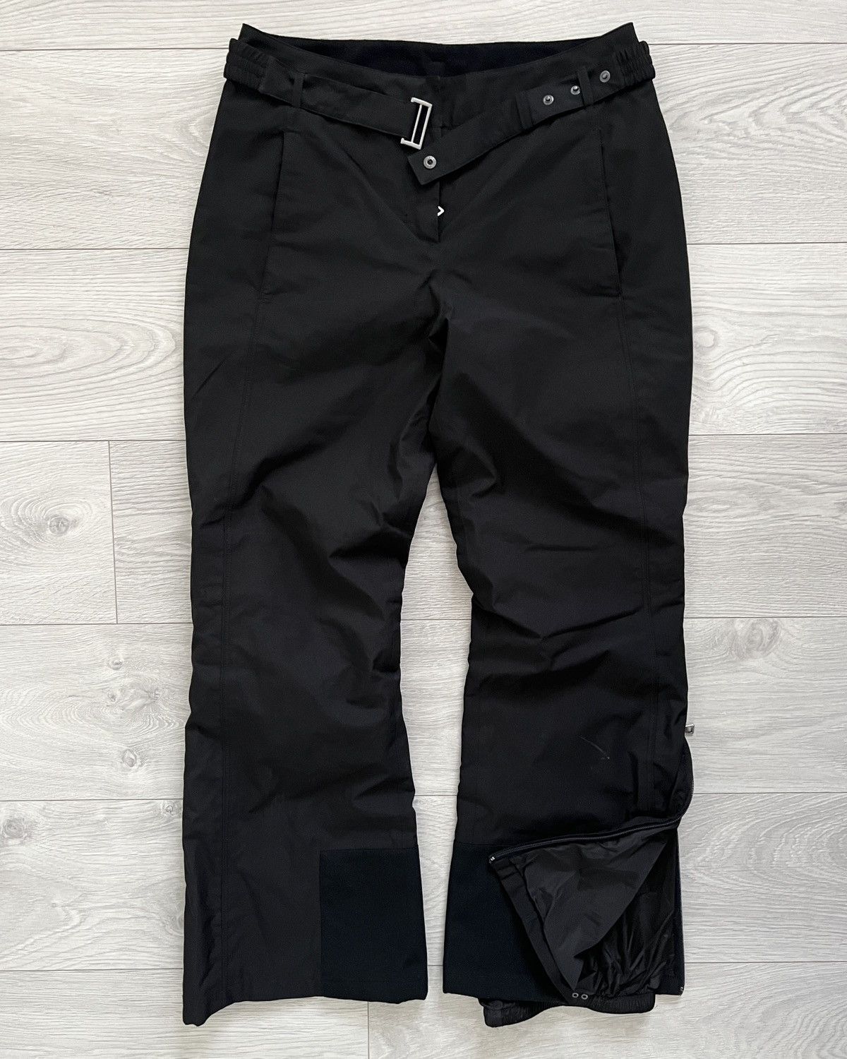 Image of Prada Sport 00S Technical Gore-Tex Belted Insulated Pants in Black, Men's (Size 30)