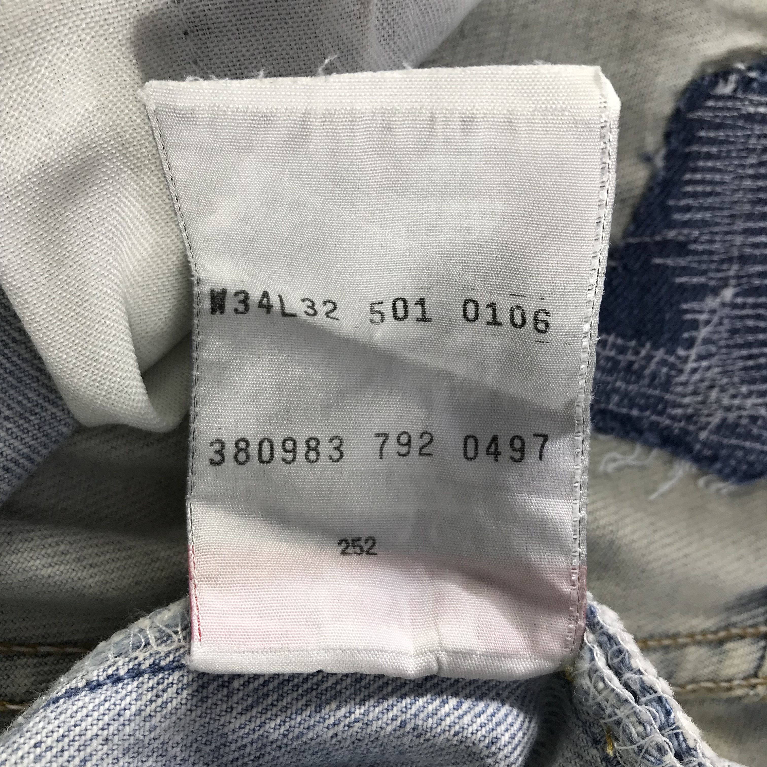 Levi's Vintage 90s Levis 501 Jeans Dirty Wash Denim KJ3354 Size US 32 / EU 48 - 11 Thumbnail