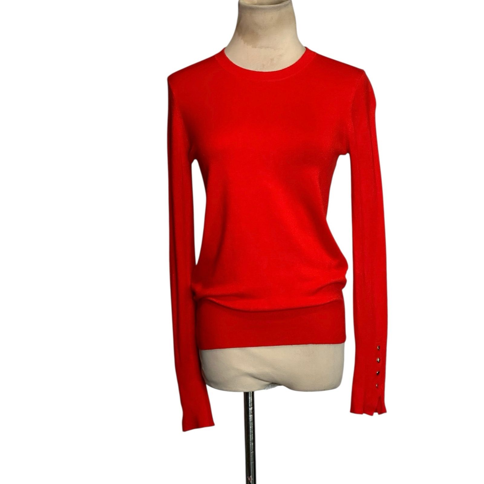 Zara Zara bright red crew neck long sleeves sweater size Small Size S / US 4 / IT 40 - 13 Thumbnail