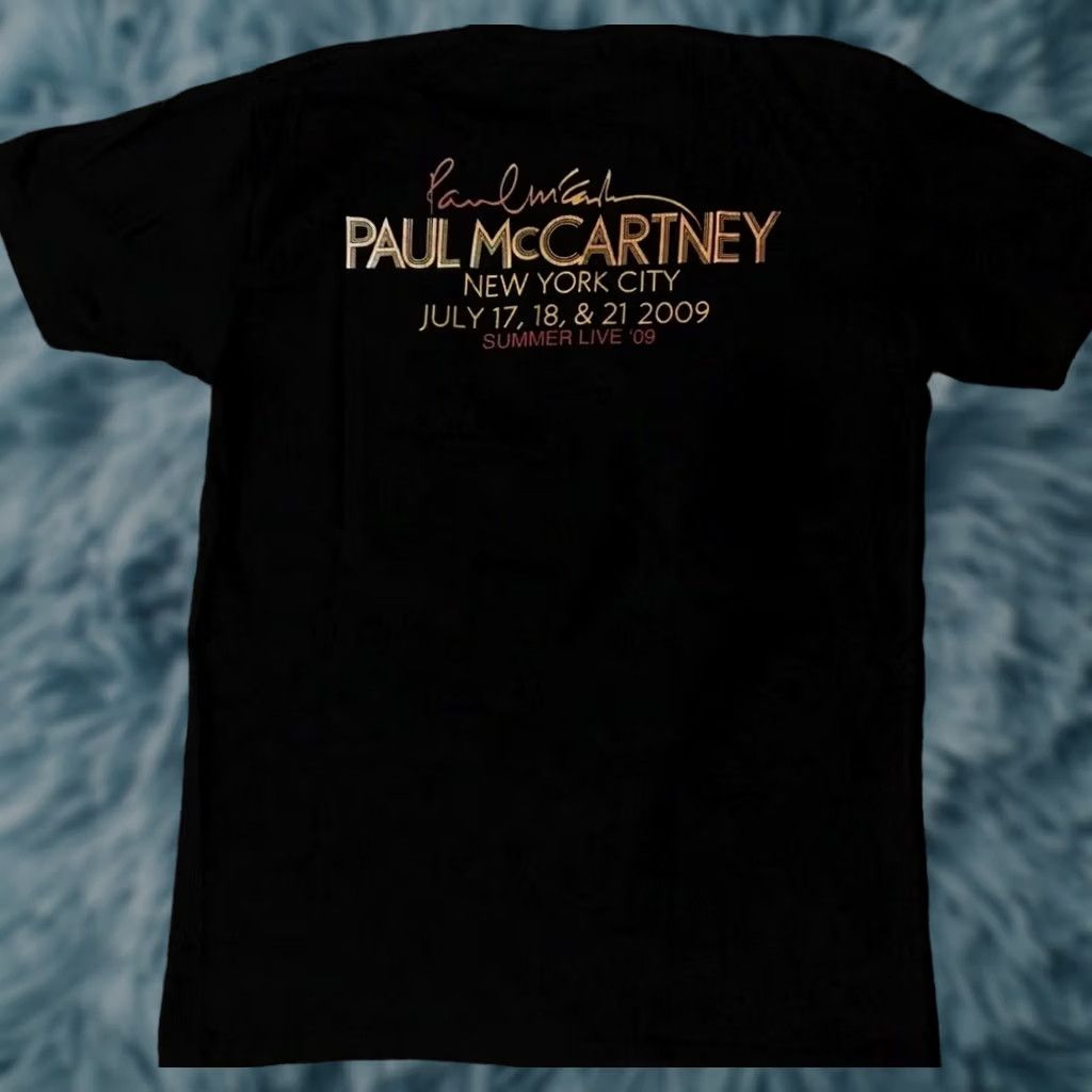 Vintage VINTAGE Paul McCartney NYC Tour Shirt L Concert Rock Band John Lennon Beatles Shirt Mens Black 60s 70s 80s 90s Band Graphic Tee Concert Tour Rock Size US L / EU 52-54 / 3 - 1 Thumbnail