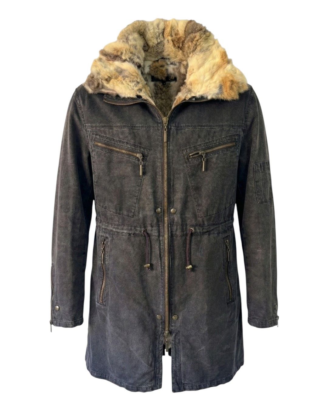 Roberto Cavalli F/W 2003 Runway Rabbit Fur Army Coat Size US S / EU 44-46 / 1 - 1 Thumbnail