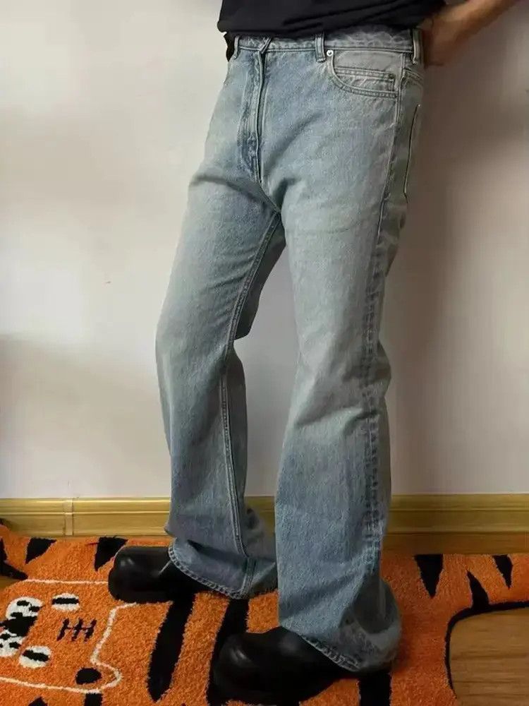 Japanese Brand Streetwear Washed Vintage Baggy Wide Leg Jeans Pants Size US 34 / EU 50 - 2 Thumbnail
