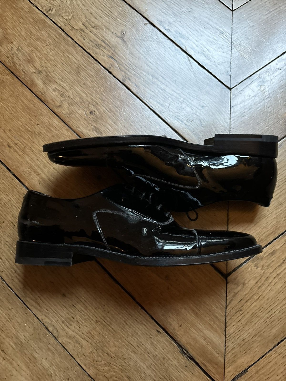 Jil Sander Jil Sander Patent Black Leather Derby Shoes Size US 9 / EU 42 - 3 Thumbnail