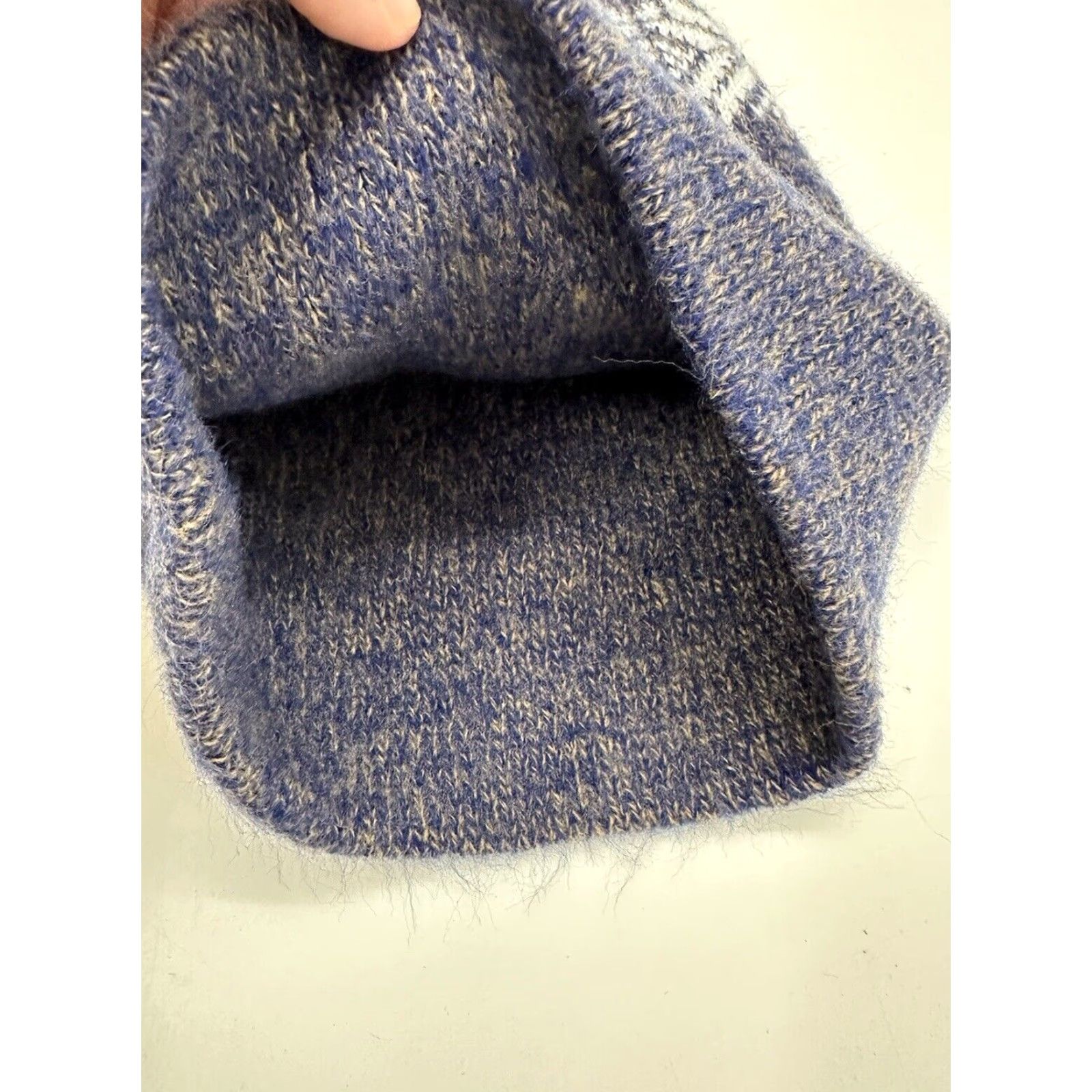 Vintage Unbranded Womens Hat Blue Snowflake Beanie Pull On Knit Hat Beanie Womens Blue Snowflake Knit Casual Outdoor Winter Beanie Womens Hats Size ONE SIZE - 3 Thumbnail