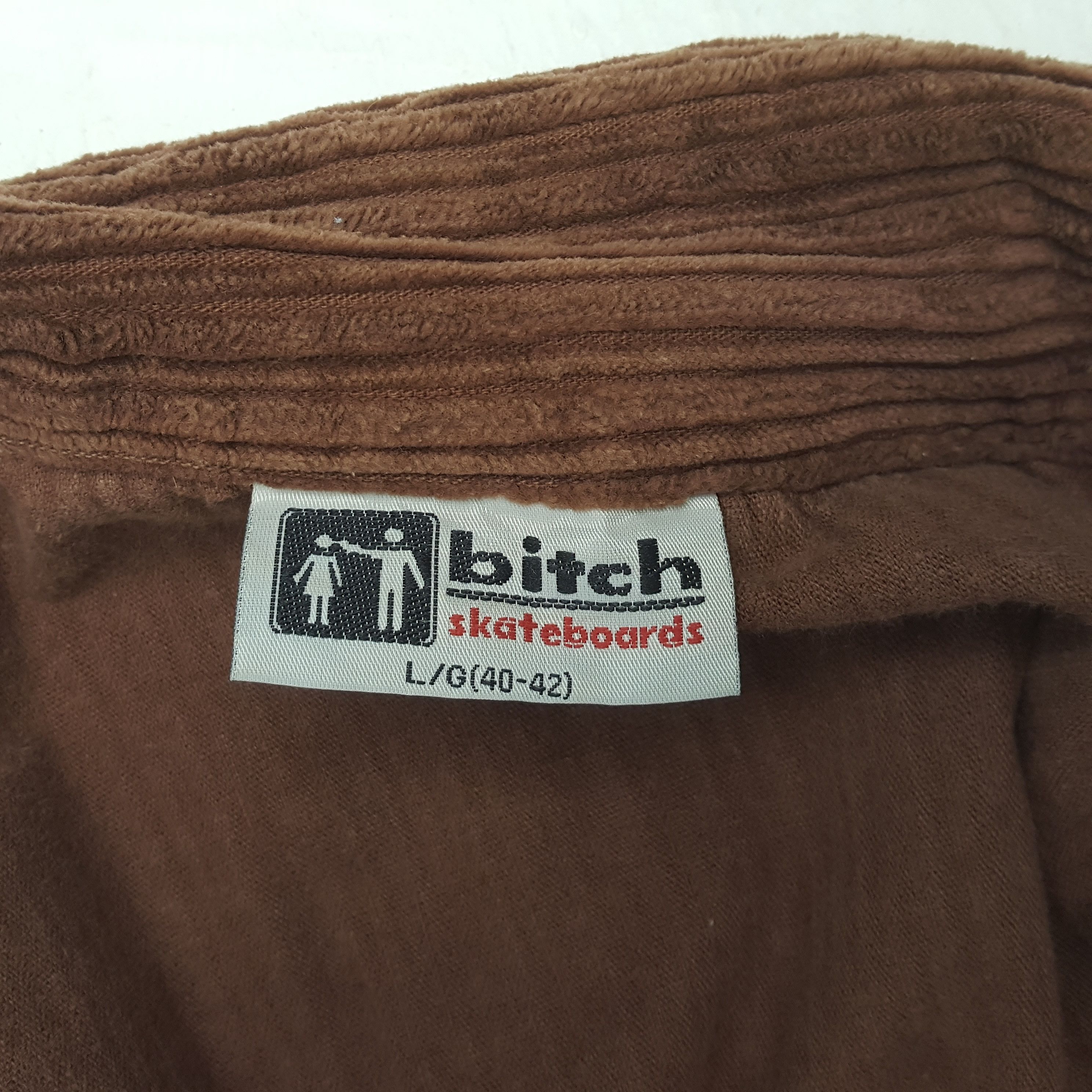 Vintage Vintage BITCH SKATEBOARD Corduroy Style Zipper Jacket Size US XL / EU 56 / 4 - 5 Thumbnail