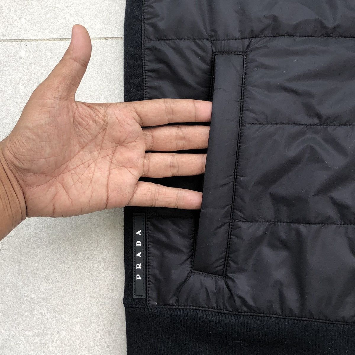 Prada SS19 Prada Black Nylon Paneled Hybrid Jacket Size US M / EU 48-50 / 2 - 6 Thumbnail