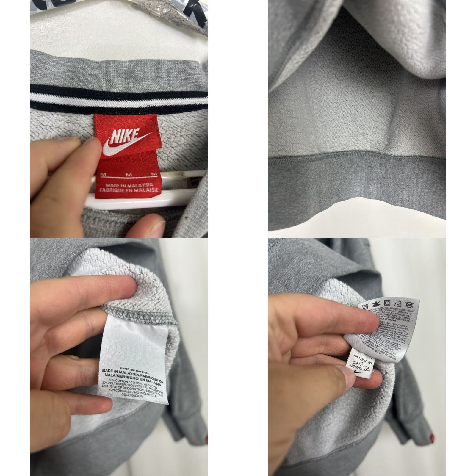 Nike **Nike AW77 Fleece Crew Mens Gray Collared Pullover** User: Nike AW77 Fleece Crew Mens Gray Collared Pullover Size US M / EU 48-50 / 2 - 8 Thumbnail