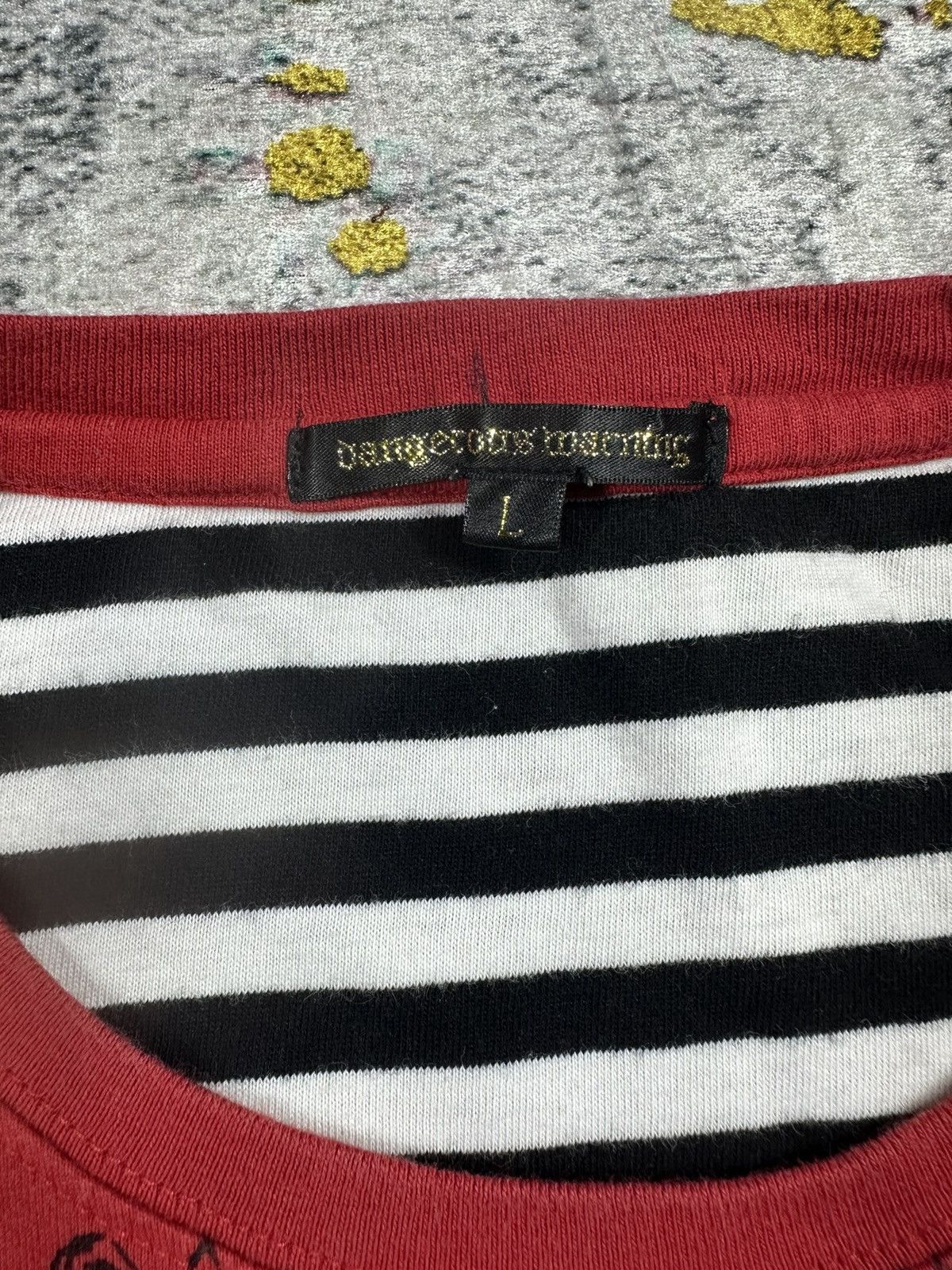 Hysteric Glamour DANGEROUS WARNING CRAZY SKULL WING POEM IFSIX LGB PUNK STYLE Size US M / EU 48-50 / 2 - 8 Thumbnail
