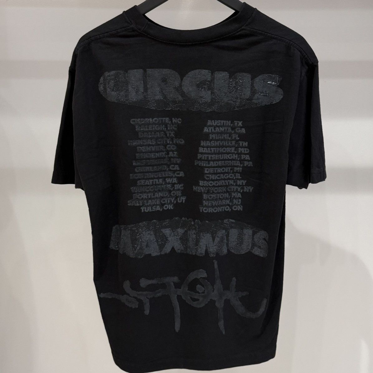 Travis Scott Travis Scott Utopia Circus Maximus 2023 Tour II Tee Black Size US XL / EU 56 / 4 - 2 Thumbnail