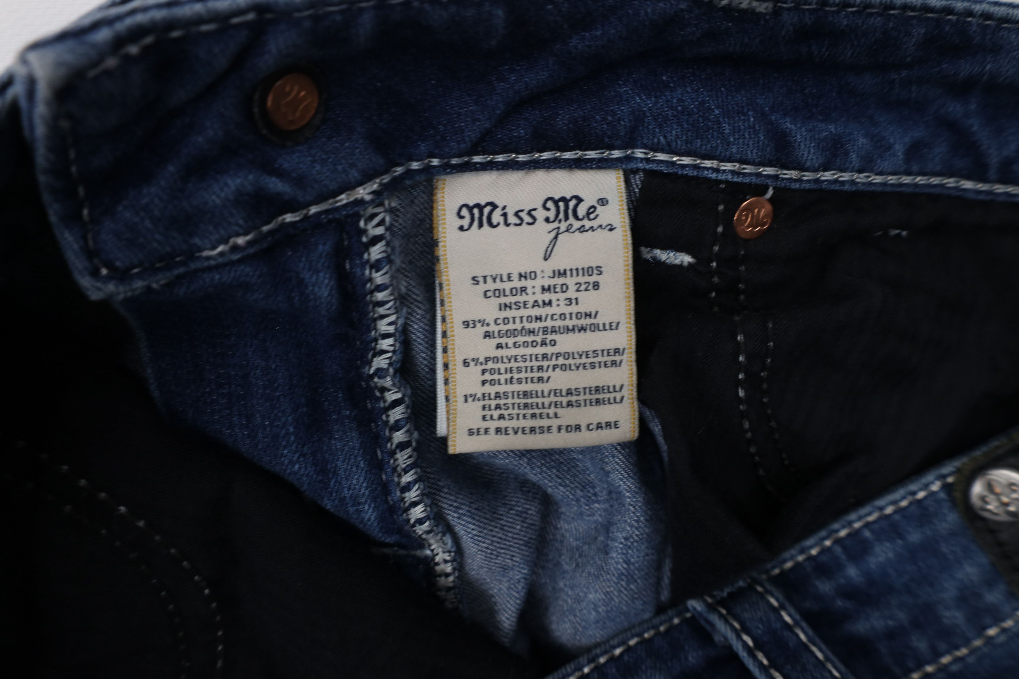 Miss Me Miss Me Stitch Signature Skinny Leg Denim Jeans Stretch Size 30" / US 8 / IT 44 - 11 Thumbnail