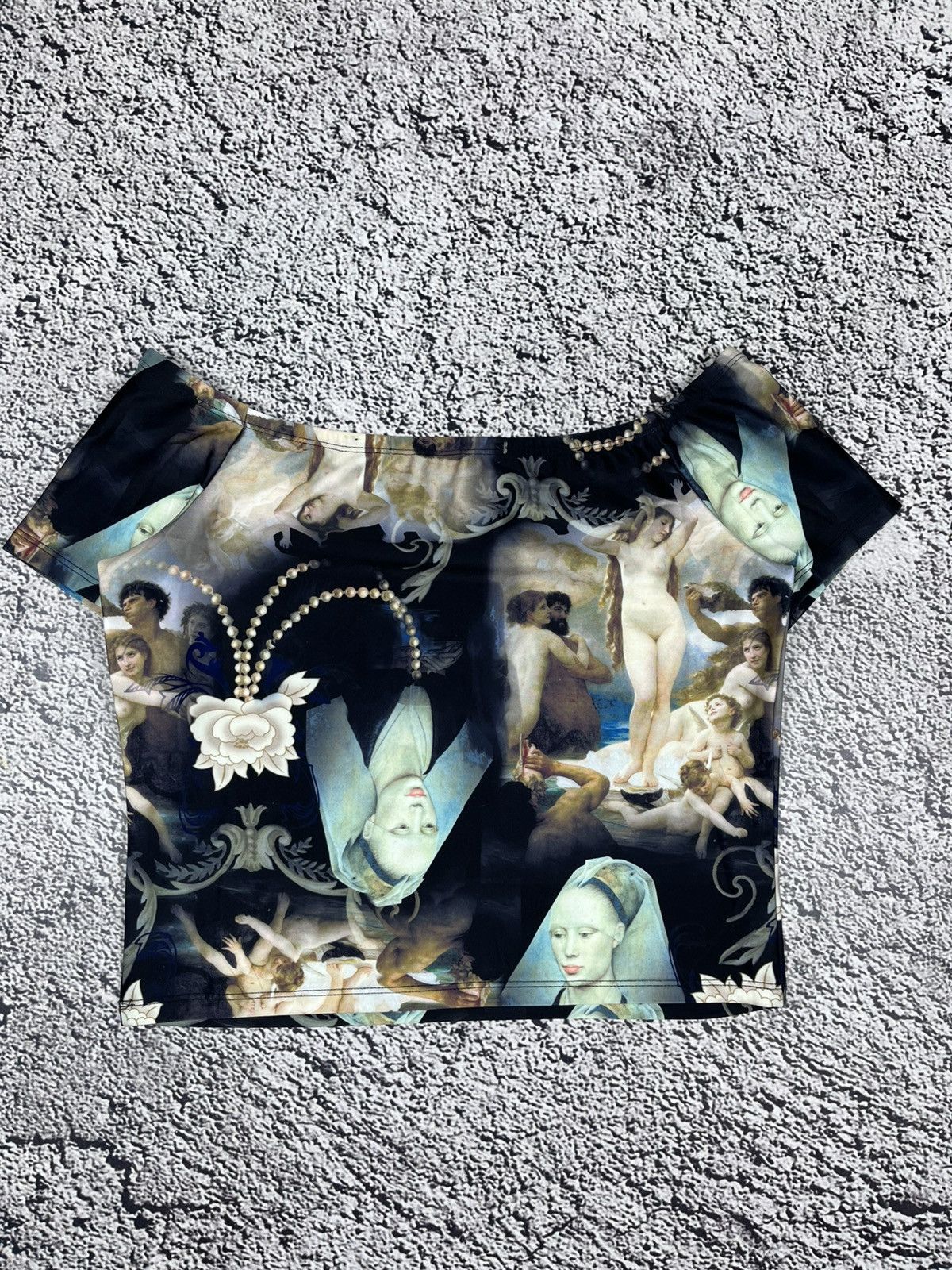 Japanese Brand Vintage Y2K Renaissance Baroque Art Print Top Size S / US 4 / IT 40 - 5 Thumbnail
