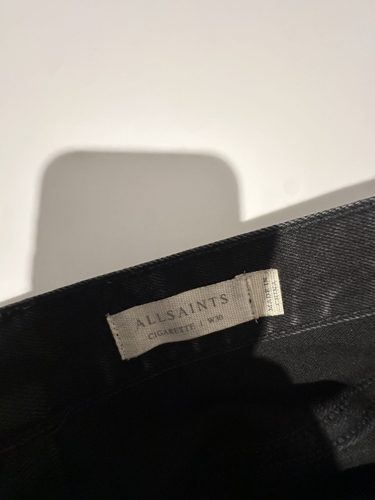 Allsaints All Saints Black Denim Cigarette Jeans Size US 30 / EU 46 - 6 Thumbnail