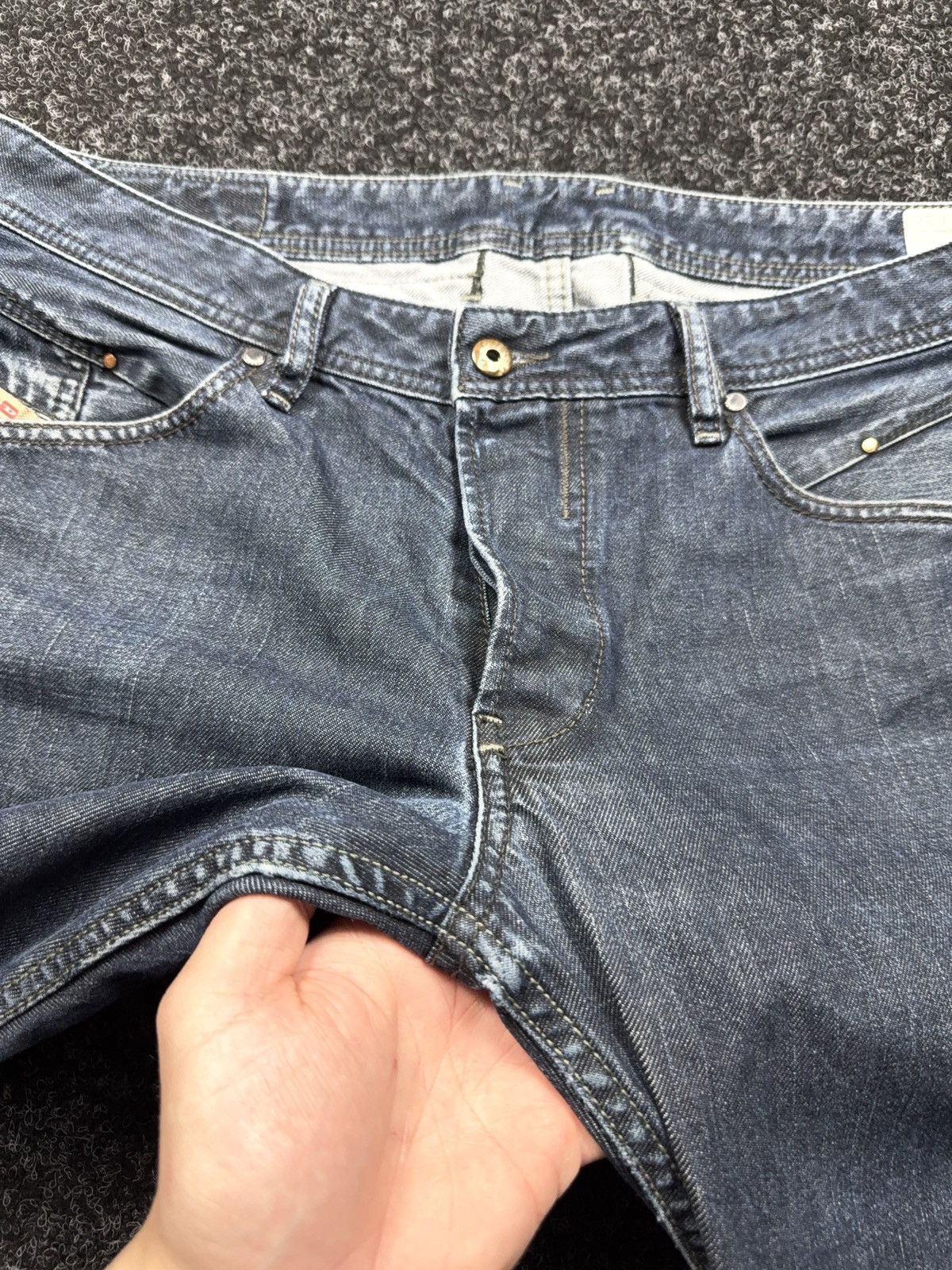 Diesel Luxury 00s Y2K Diesel Belther Regular Slim Tapered Jeans Size US 36 / EU 52 - 8 Thumbnail