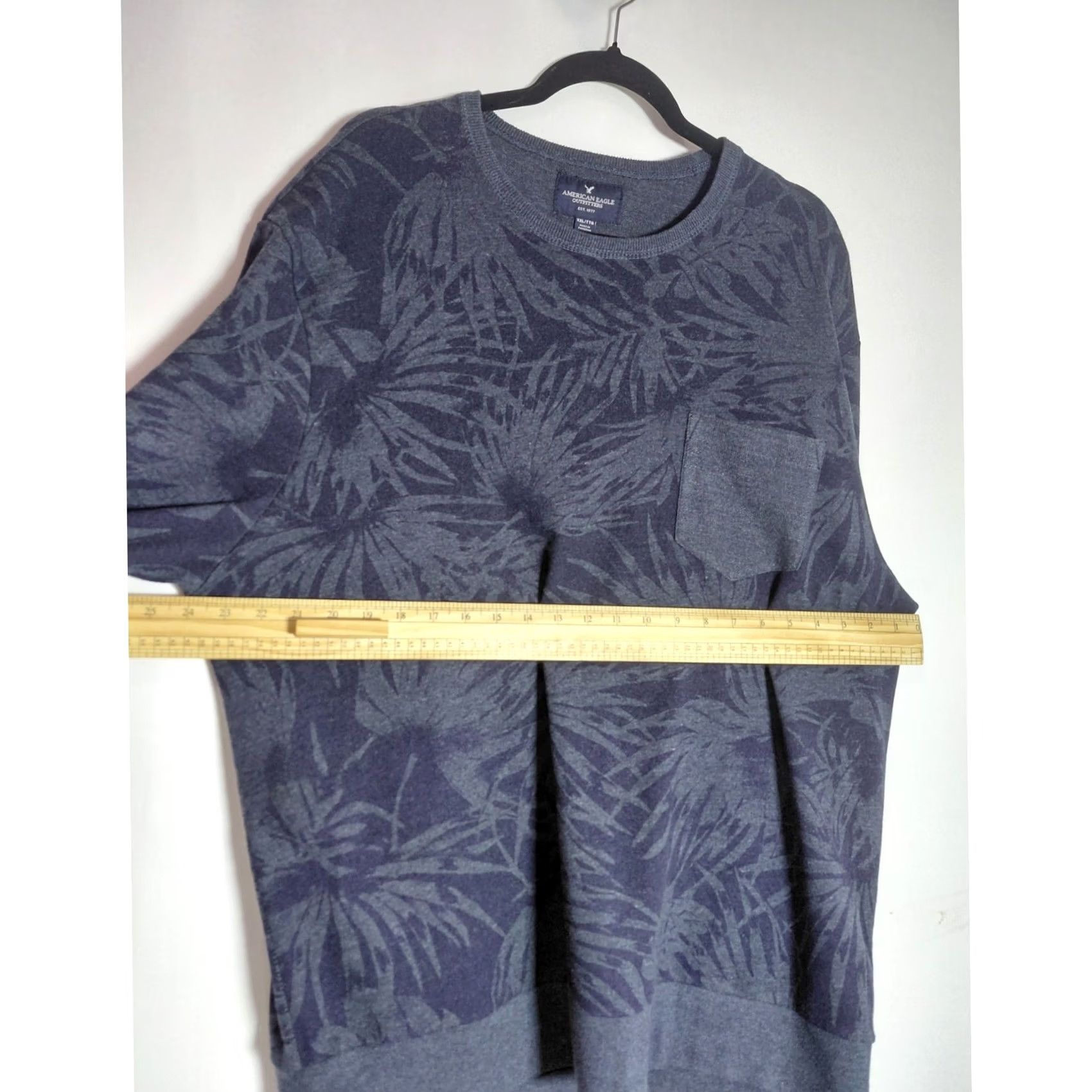 American Eagle Outfitters American Eagle Outfitters Sweater Mens 2XL Blue Patterned Knit Long Sleeve Men Size Size US XXL / EU 58 / 5 - 6 Thumbnail
