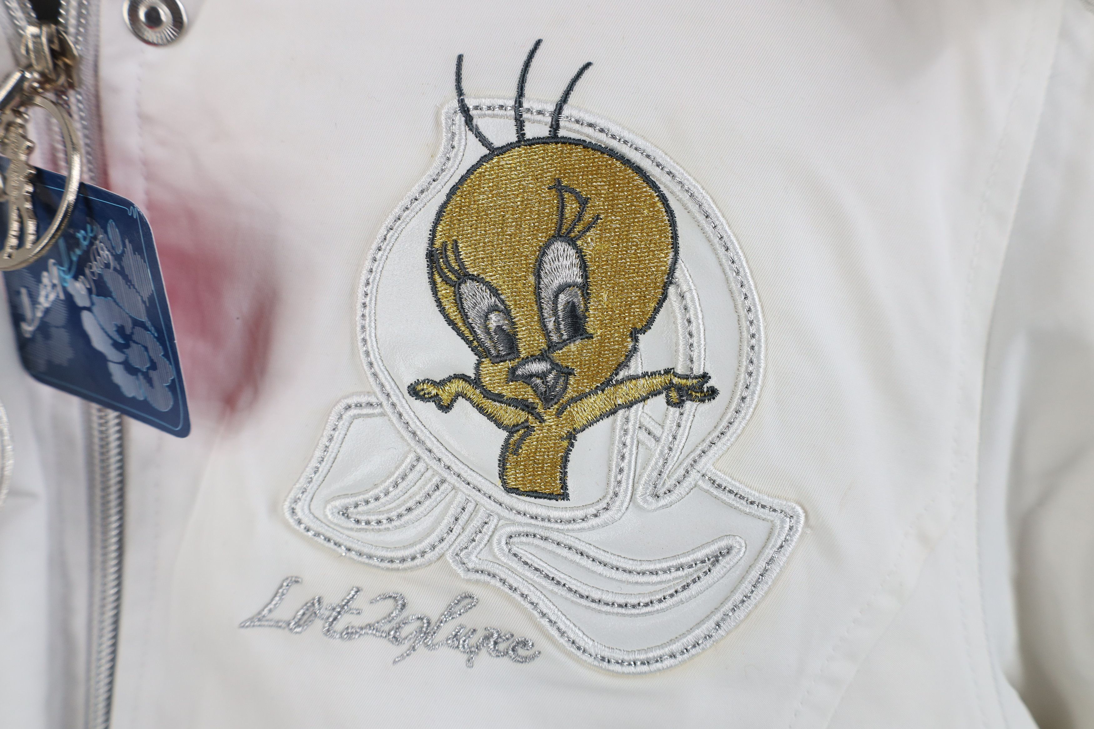 Vintage NOS Vintage 90s Y2K Tweety Bird Cropped Down Hooded Jacket Size M / US 6-8 / IT 42-44 - 5 Thumbnail