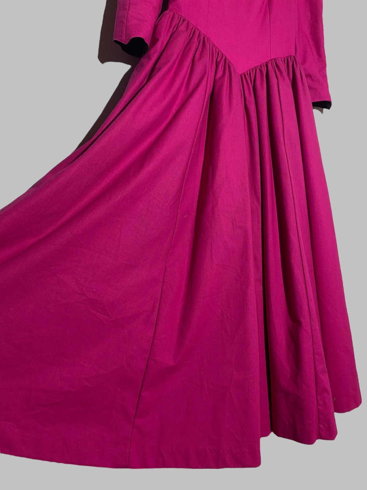 Laura Ashley Vintage 70s 80s Laura Ashley Deep Pink Puff Sleeve Dress Size M / US 6-8 / IT 42-44 - 13 Thumbnail