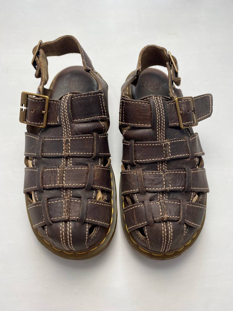 Dr. Martens × Vintage Dr. Martens Brown Leather Fisherman Sandals Size US 8.5 / IT 38.5 - 4 Thumbnail