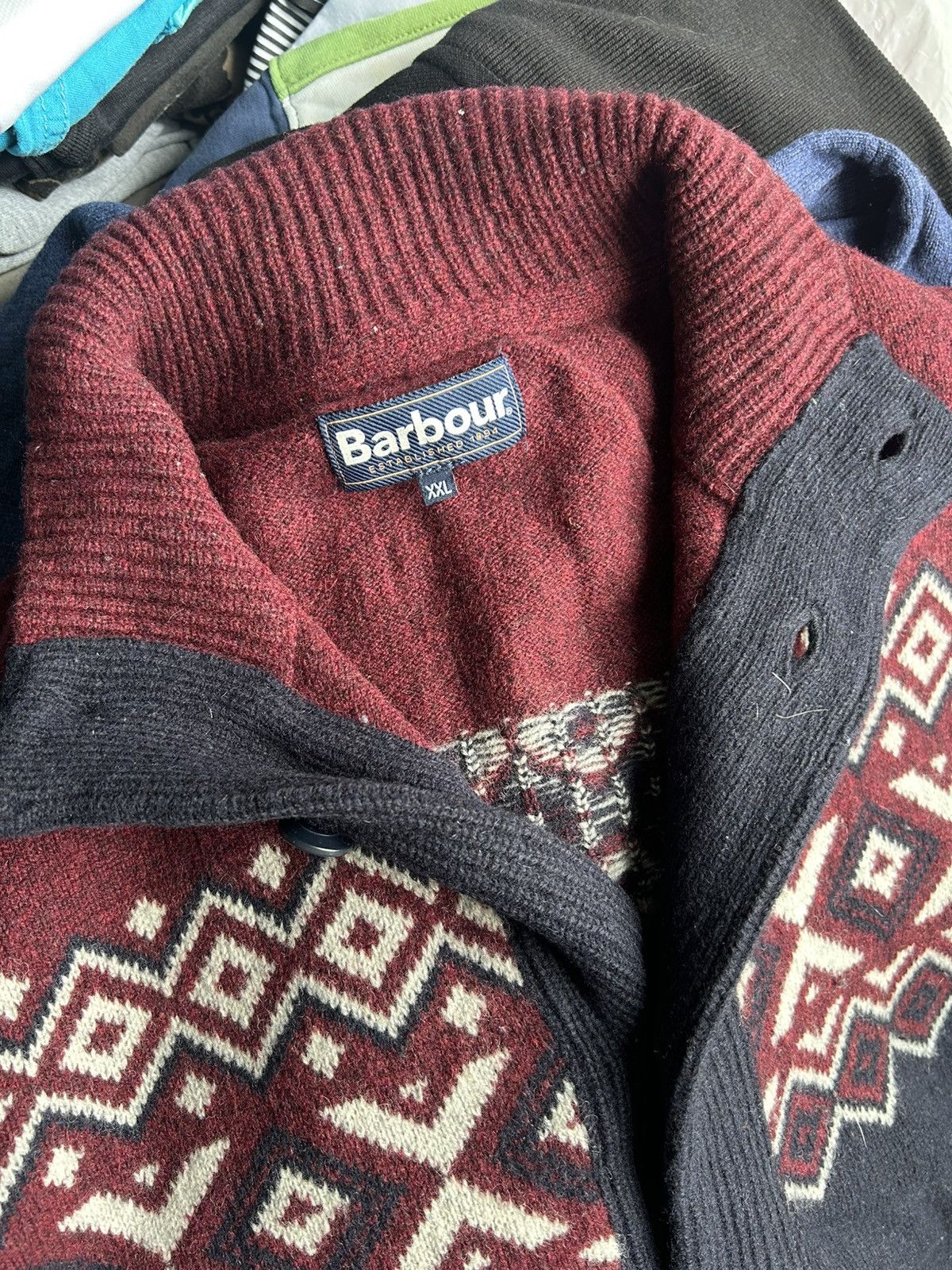 Barbour Barbour Kirk Button Through 100% Wool Sweater Men’s Size XXL Size US XXL / EU 58 / 5 - 7 Thumbnail