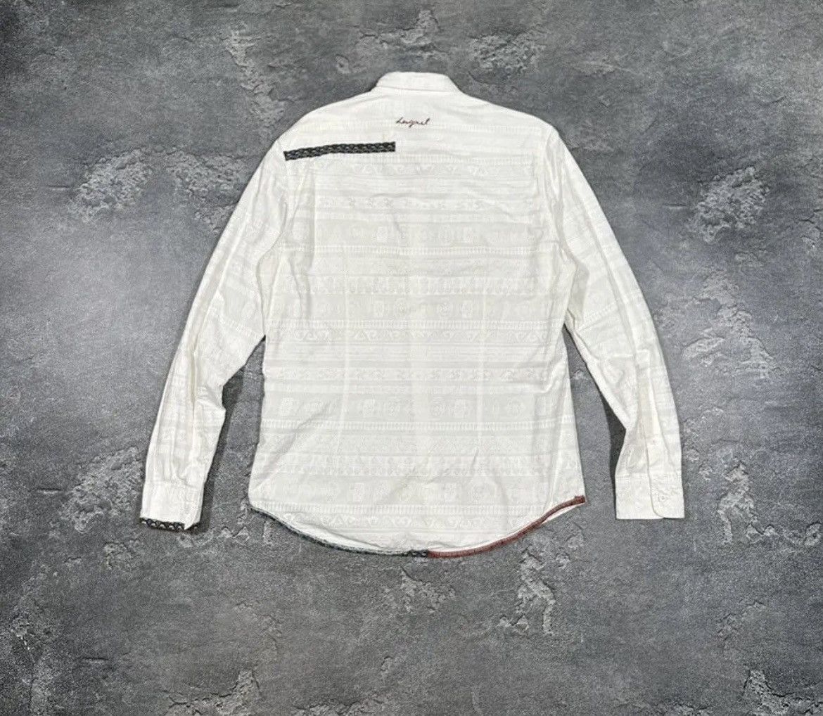 Desigual × Vintage Desigual Patterned White Button-Up Shirt Size US M / EU 48-50 / 2 - 2 Thumbnail